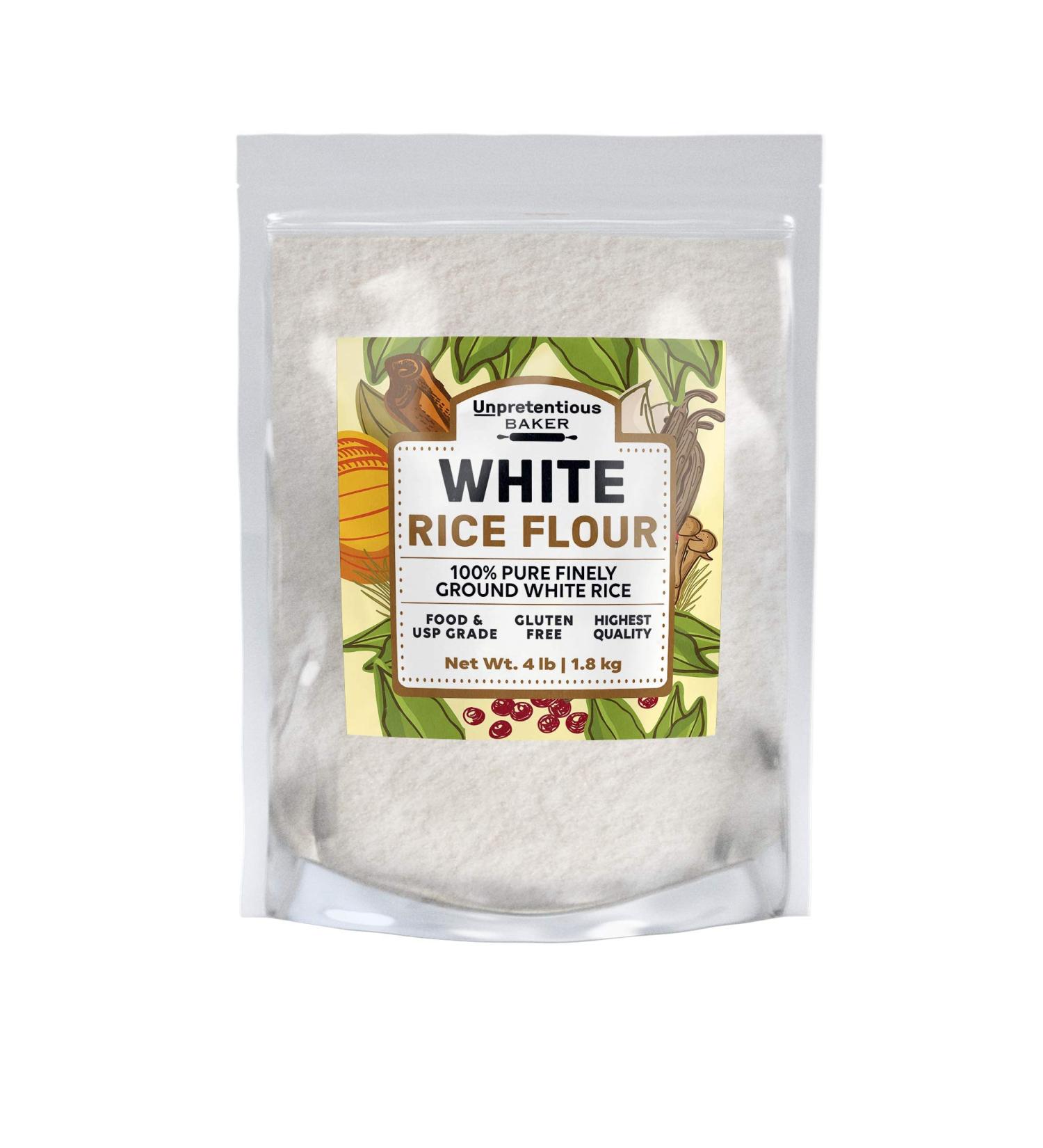 White Rice Flour 4 lb - Perfect for Cookies, Cakes, Muffins, and Breads - Unpretentious Baker - 3.96 Pound (Pack of 1) - Buy Online on GoSupps.com