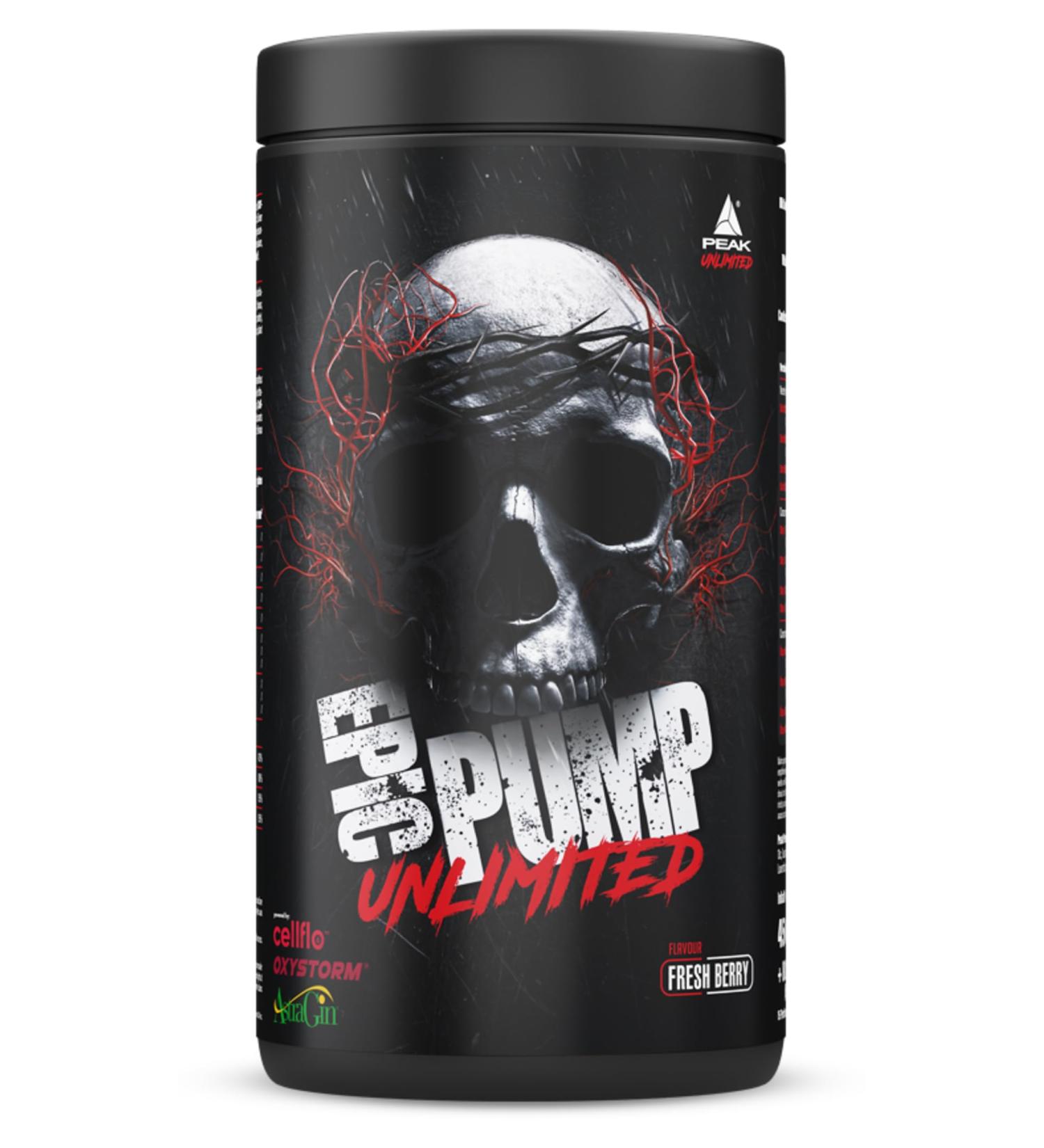 Peak Epic Pump Unlimited 546g - Fresh Berry Pre Workout Booster (15 Portions) | Stimulant-Free with Liquid Glycerol Oxystorm Cellflo6 L-Citrulline & L-Arginine - International Shipping Available - Buy Online on GoSupps.com
