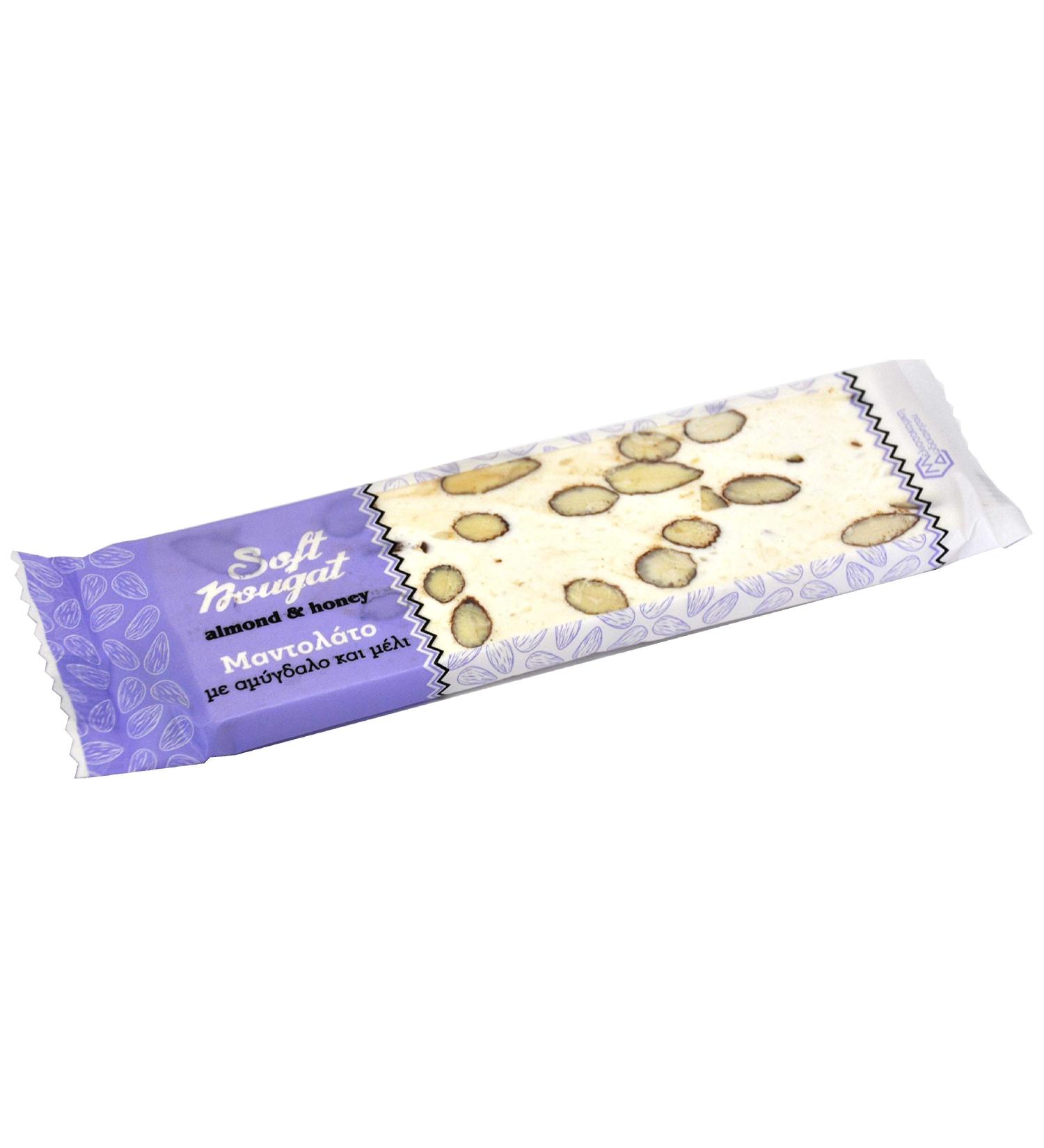 Melissokomiki Dodecanesse Soft Nougat with Almond and Honey - Display Box with 12 X 60 g
