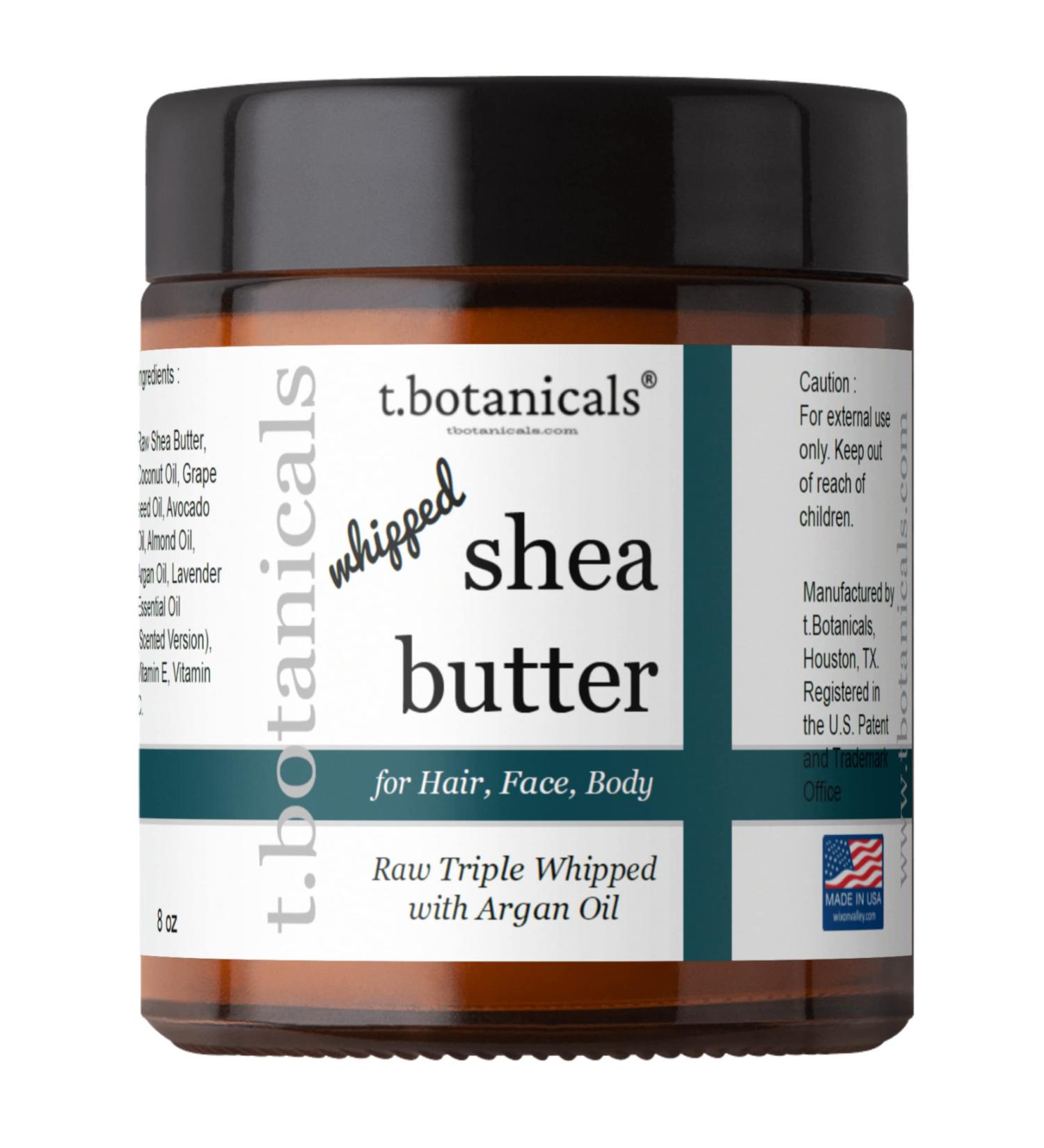 Organic Whipped Shea Butter Pure African Shea Butter with Argan Oil Raw Triple Whipped Shea Butter for Hair Face Body (Lavender 4 oz) Lavender 4 Ounce (Pack of 1)