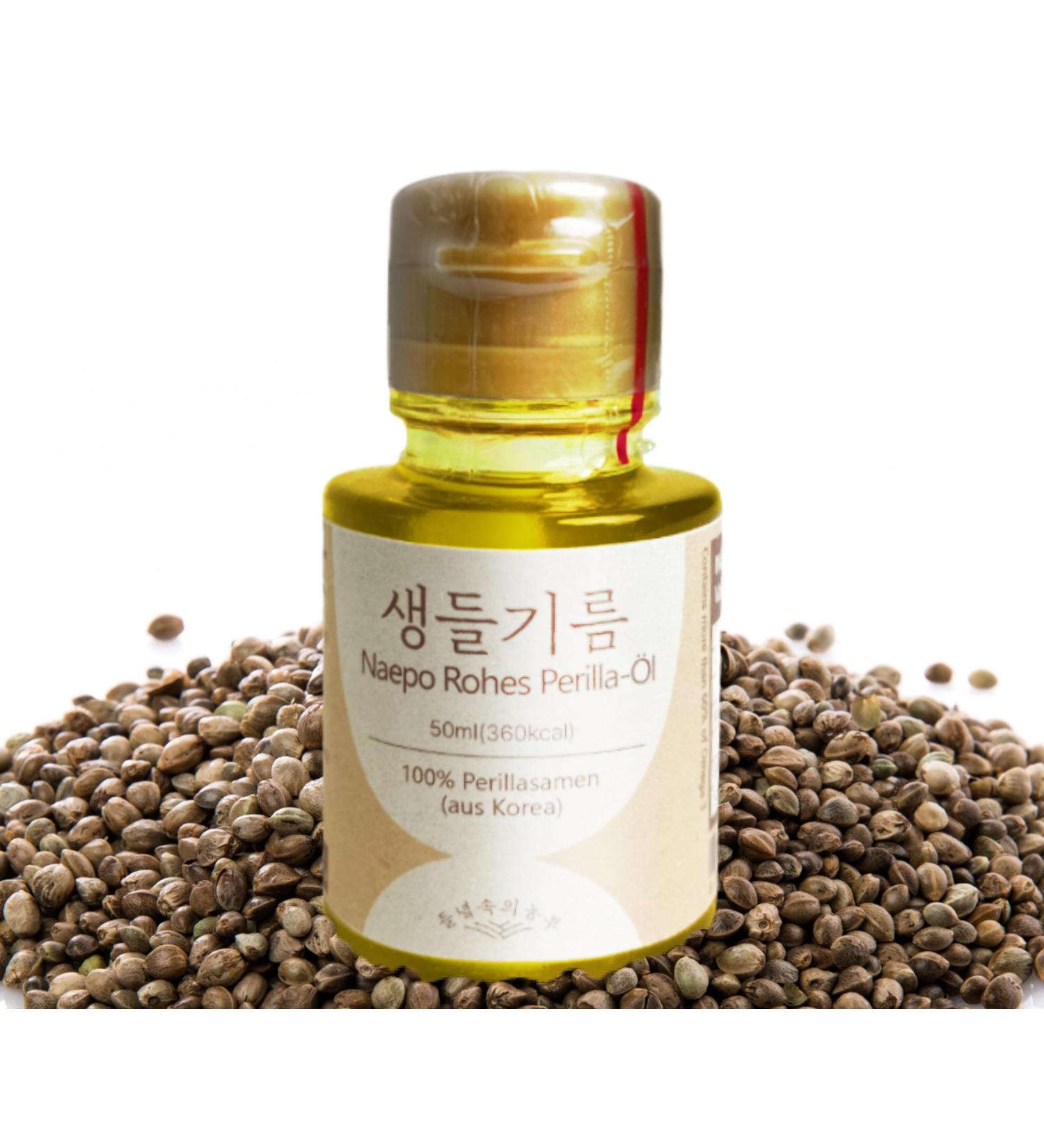 Naepo Raw Perilla Oil 50ml | Cold-Pressed Korean Perilla Oil | Nutrient-Rich & Omega-3 | Versatile Cooking Oil - Buy Online on GoSupps.com