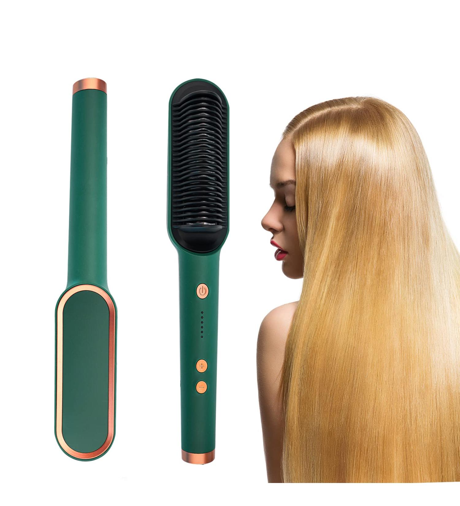 Buy Hair Straightener Brush - Electric Anti-Scald Hot Comb with 4 Temp Settings Fast Heating & 360 Swivel Cord - Ideal for Women - International Shipping Available - Buy Online on GoSupps.com