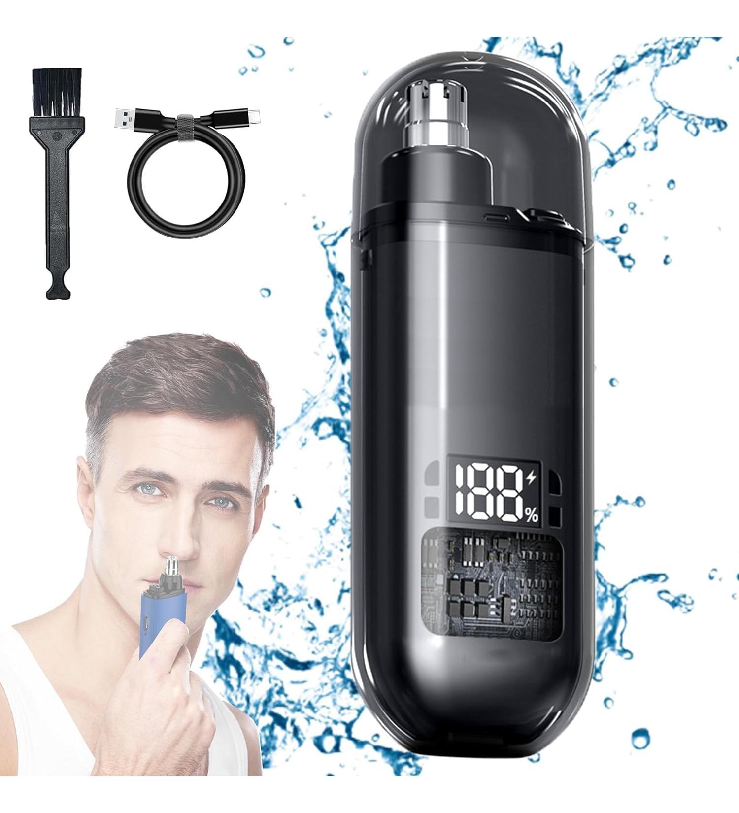 Pikapipy Waterproof Nose Hair Trimmer - 2024 Rechargeable & Portable Grooming Tool | IPX7 | Dust Protection Cap - Buy Online on GoSupps.com