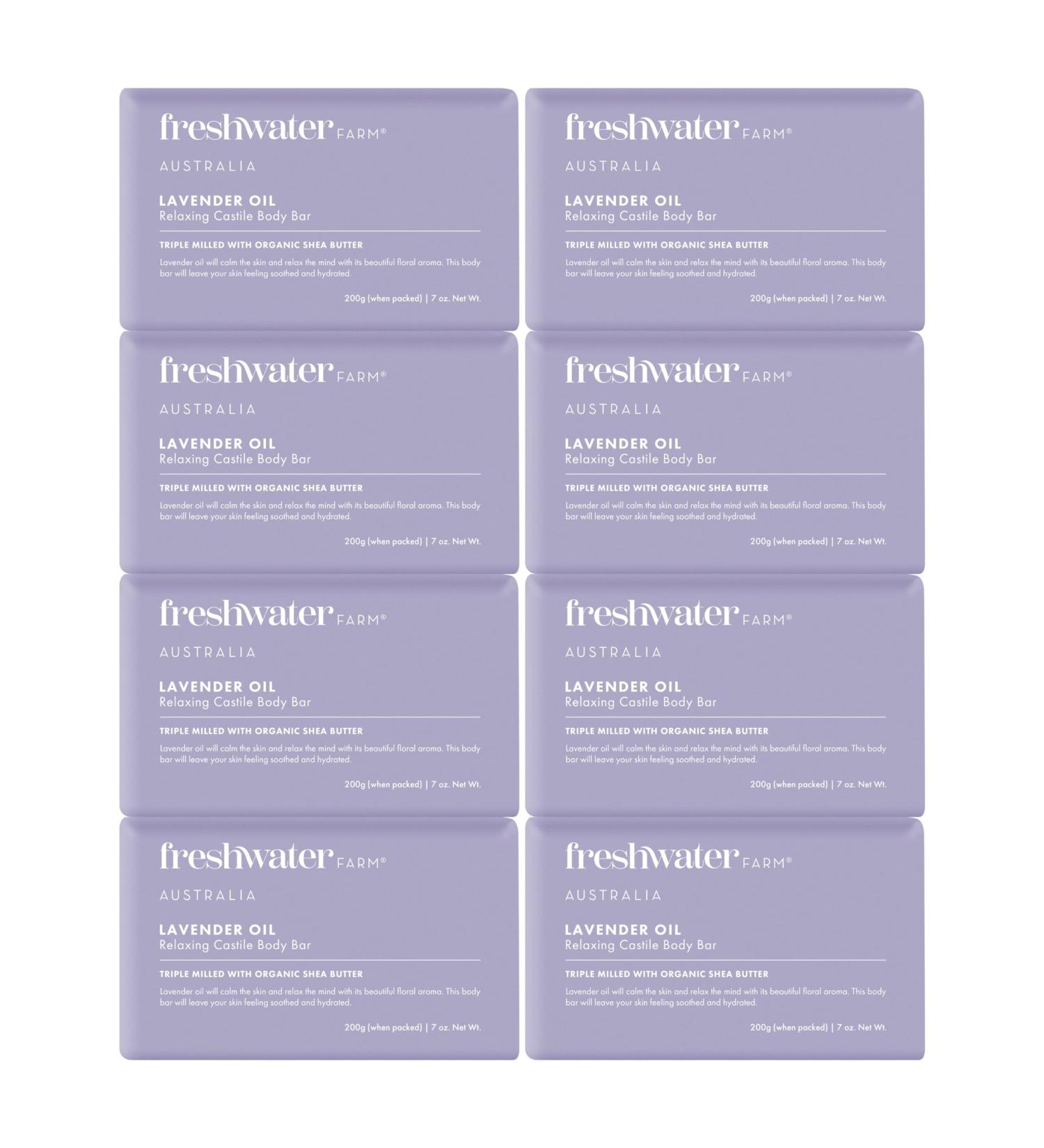 Relaxing Castile Natural Bar Soap - Lavender Oil | Nourishing Essential Oils for Dry & Sensitive Skin | 7 oz 8PK - Ideal for Women & Men - Buy Online on GoSupps.com