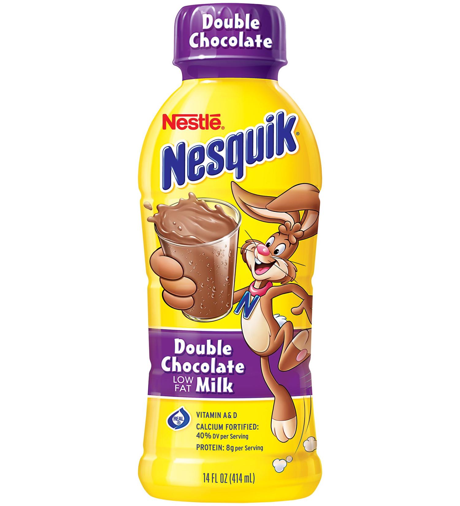 Nestle Nesquik Flavored Milk, Double Chocolate (1%), 14-Ounce Bottles (Pack of 12) Double Chocolate 14 Ounce (Pack of 12)
