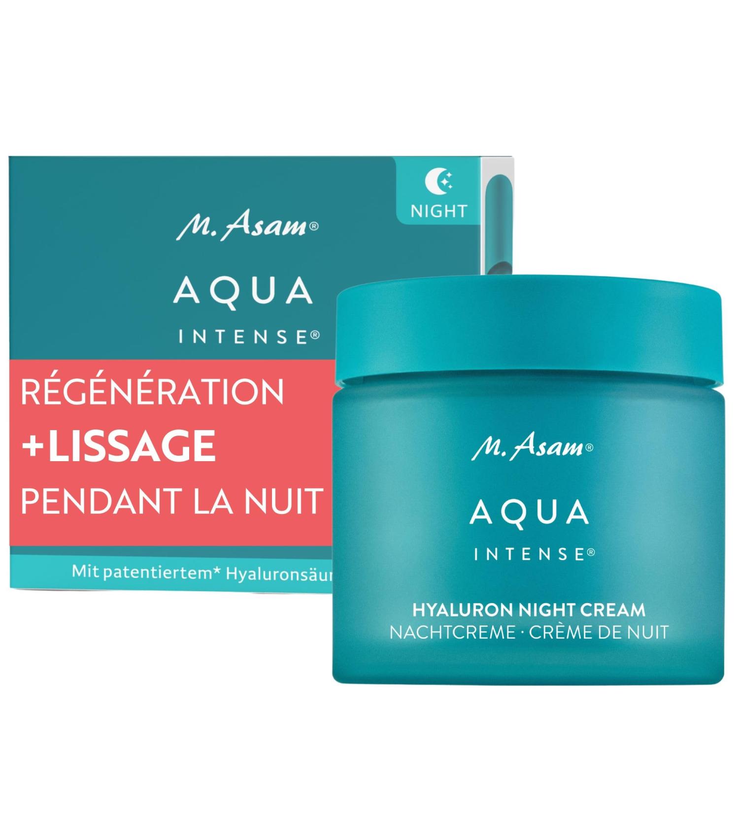 M. Asam AQUA INTENSE Cr me Hydratante Visage Nuit (100ml) - Acide Hyaluronique Hydratation Intense Skincare R g n rant Soins Pour le Visage Peau Lisse et Repulp e - Buy Online on GoSupps.com