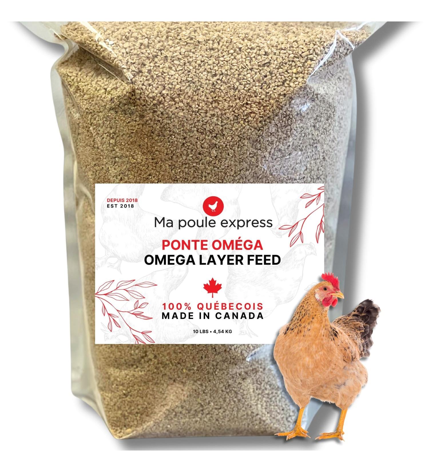 Egg Layer Feed Enriched with Omega-3 for Laying Hens - 10 lbs (4 54 kg) - Ma Poule Express - Buy Online on GoSupps.com