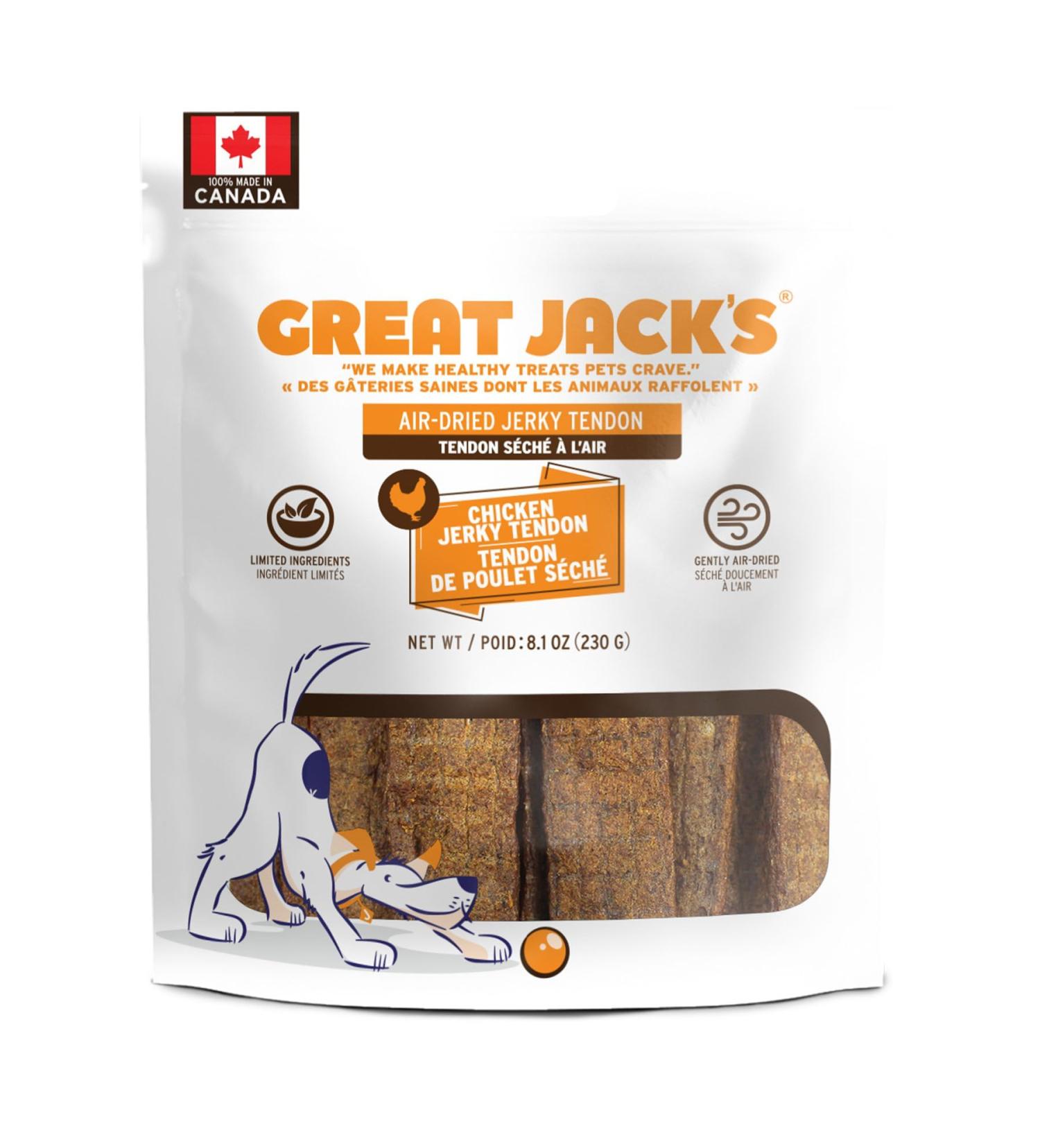 Great Jacks Dog Chicken Jerky Tendon Bars 230g - Buy Online on GoSupps.com