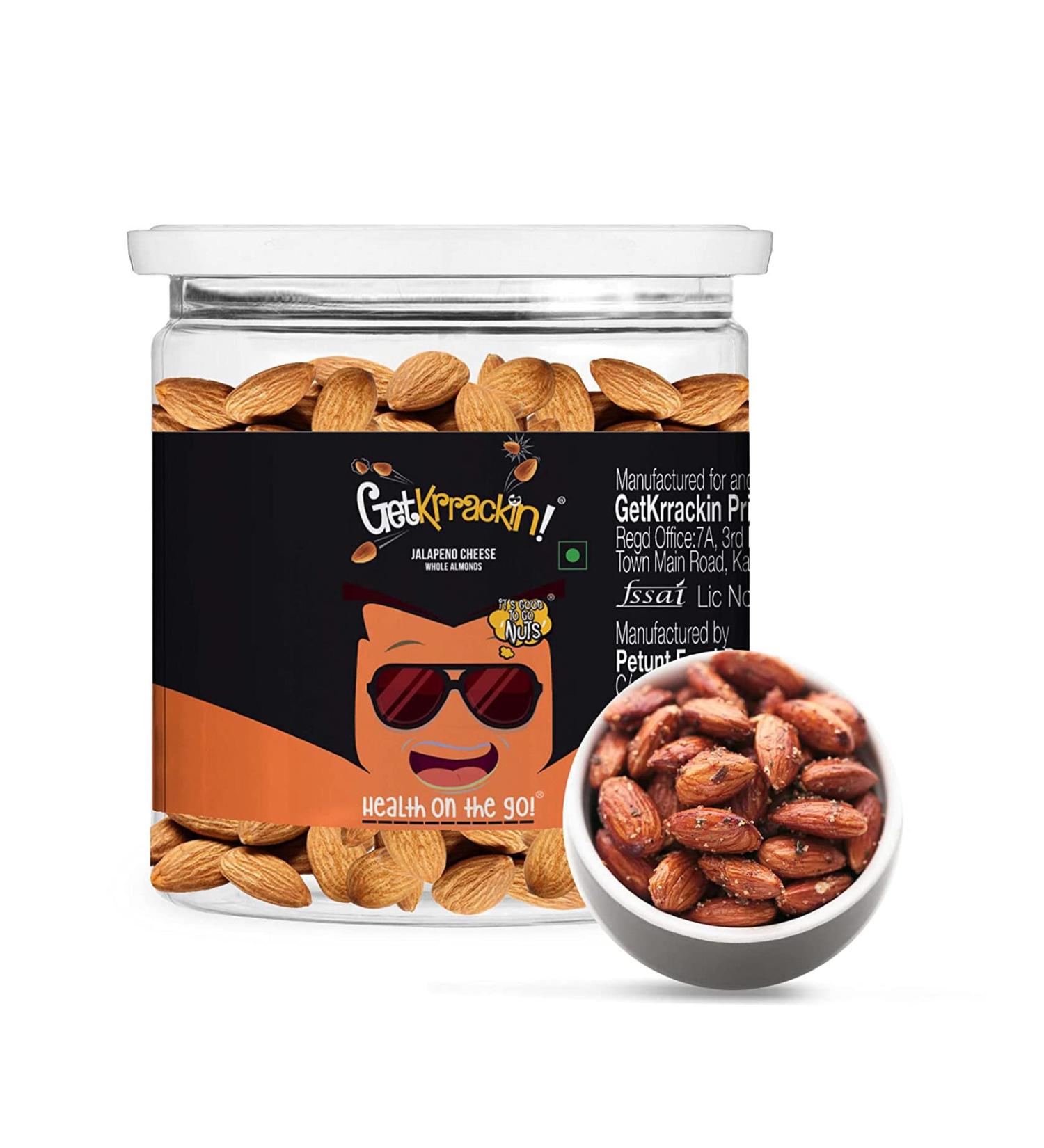GetKrrackin! Jalapeno Cheese California Almonds - 200g PET