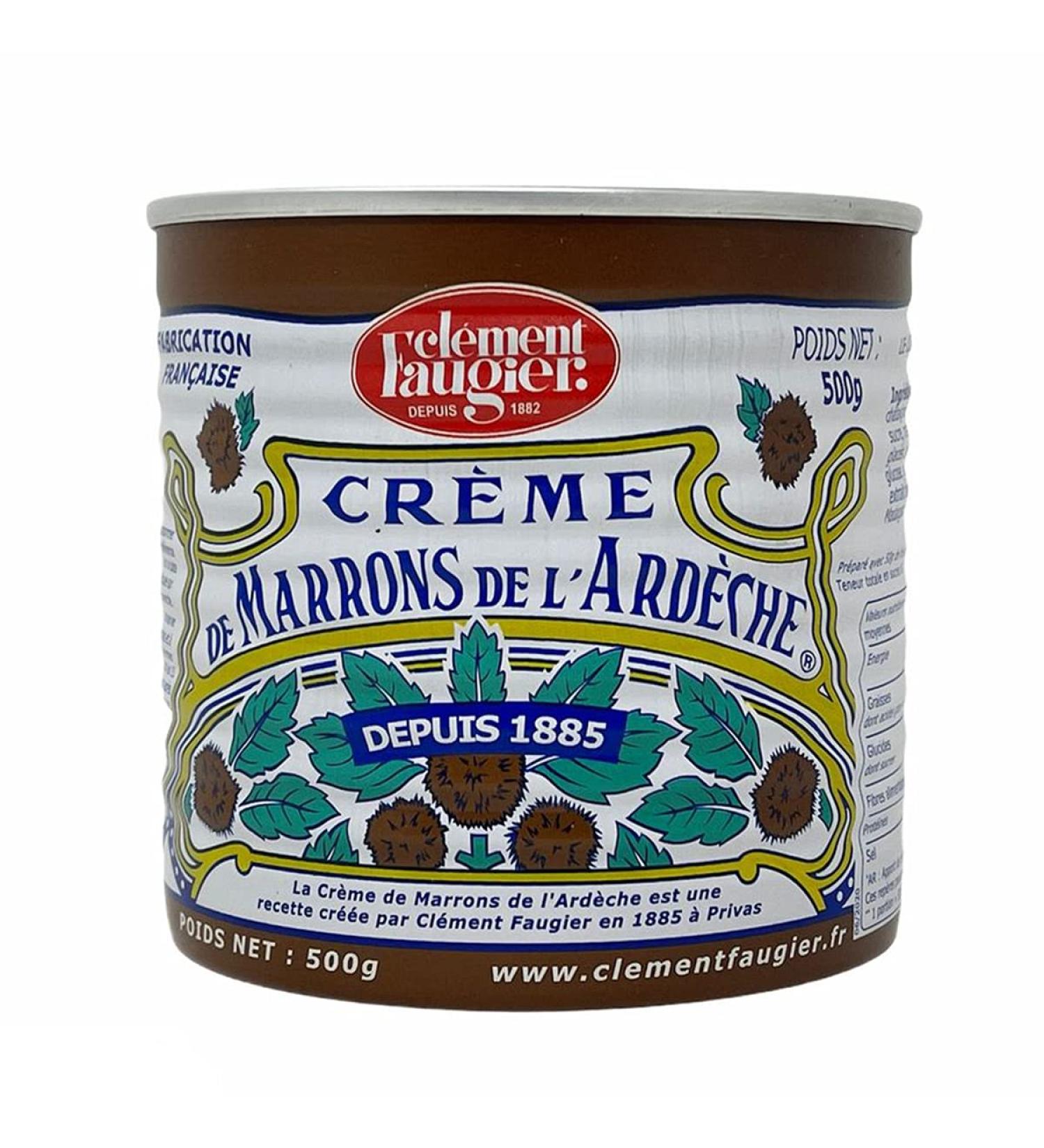 Clement Faugier Brown Round Can 1.1 lb - Authentic French Chestnut Spread - Buy Online on GoSupps.com