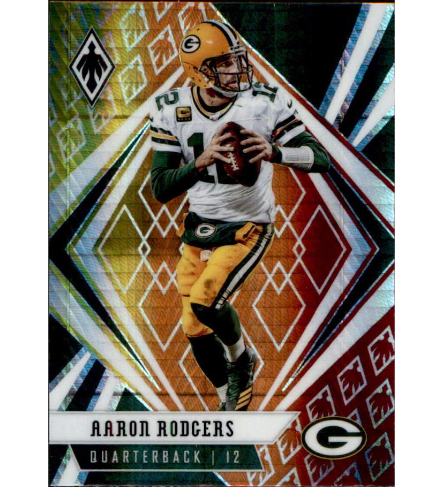 2020 Panini Phoenix Fire Burst #19 Aaron Rodgers Green Bay Packers Football Card