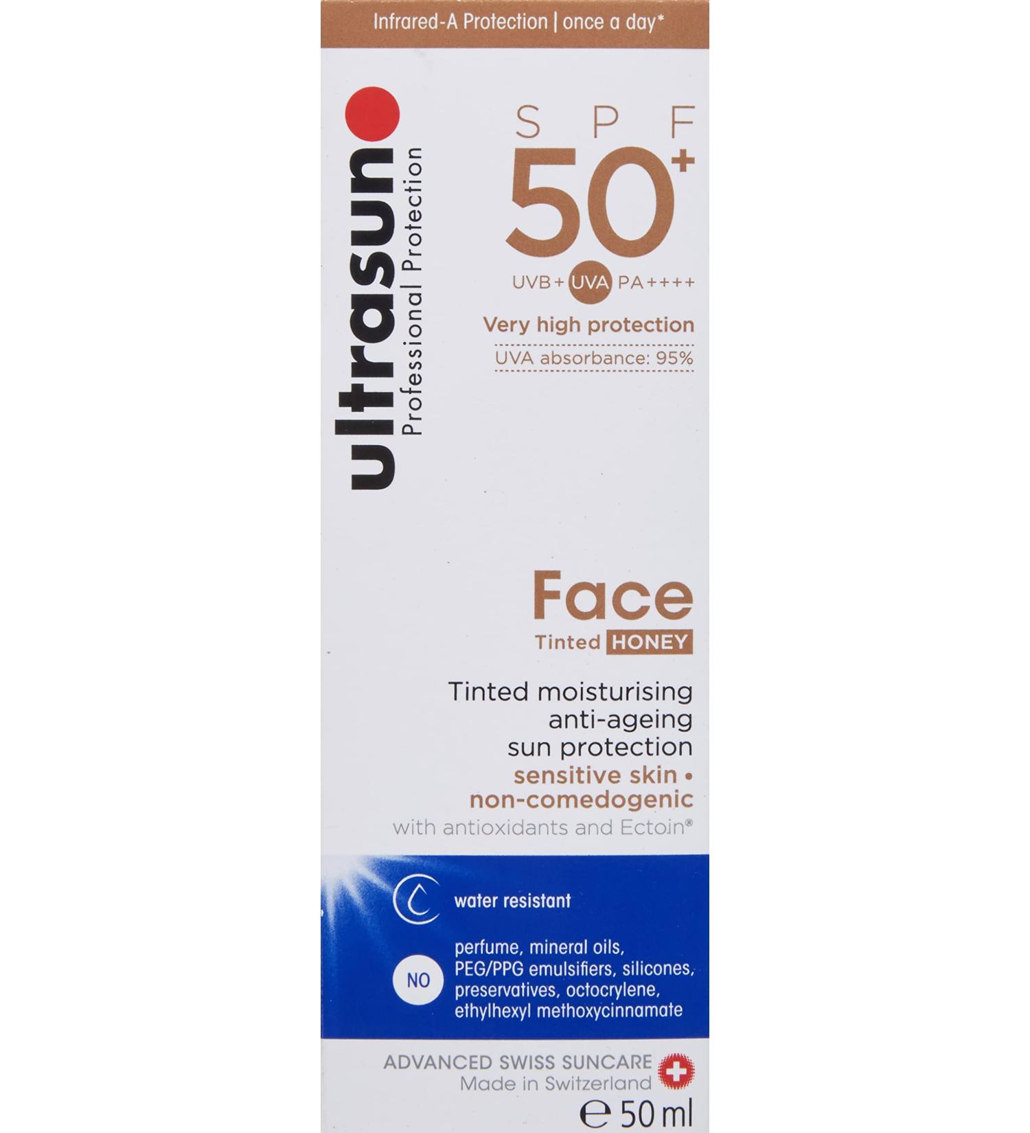 ultrasun 50+SPF Tinted Face Honey 50 ml single - Buy Online on GoSupps.com