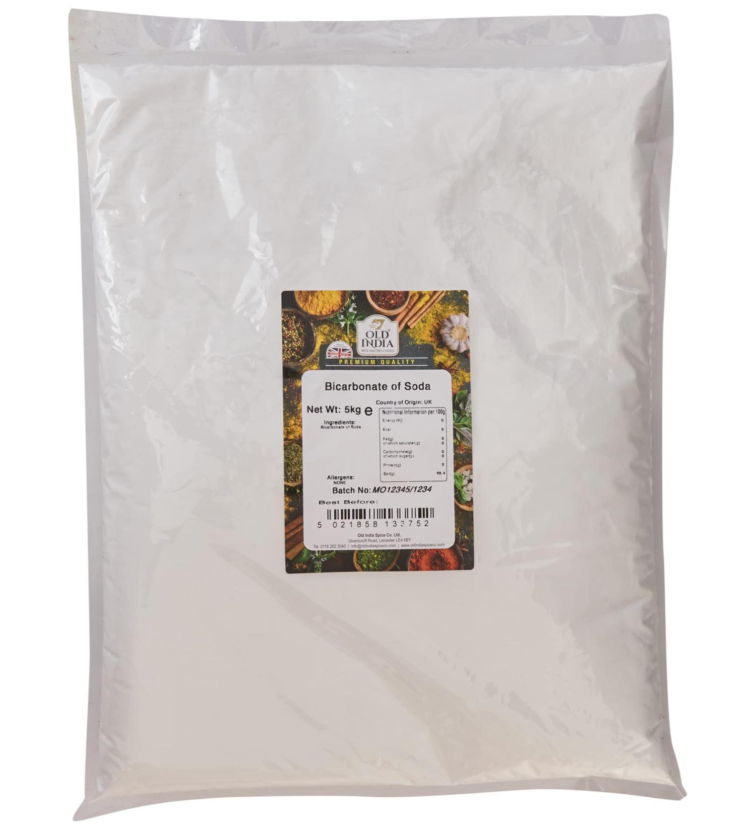 Old India Bicarbonate of Soda 5kg - Natural & Versatile Cleaning Agent | Pack of 1 - Buy Online on GoSupps.com