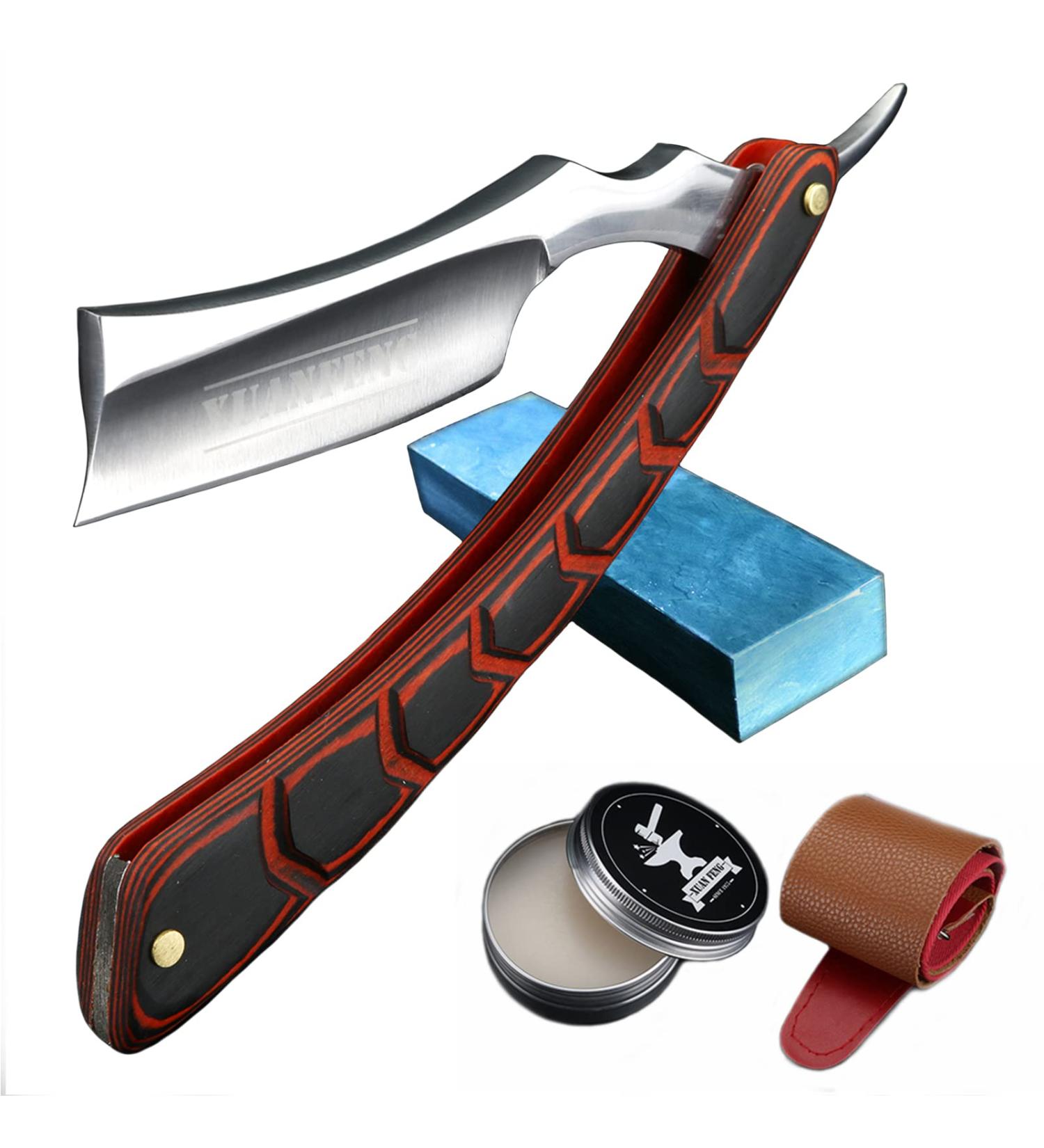 Fbrerurt Men's Razor Set - Premium Quality Wet Razor with Wooden Handle | Perfect Gift Idea A03 Set - Buy Online on GoSupps.com