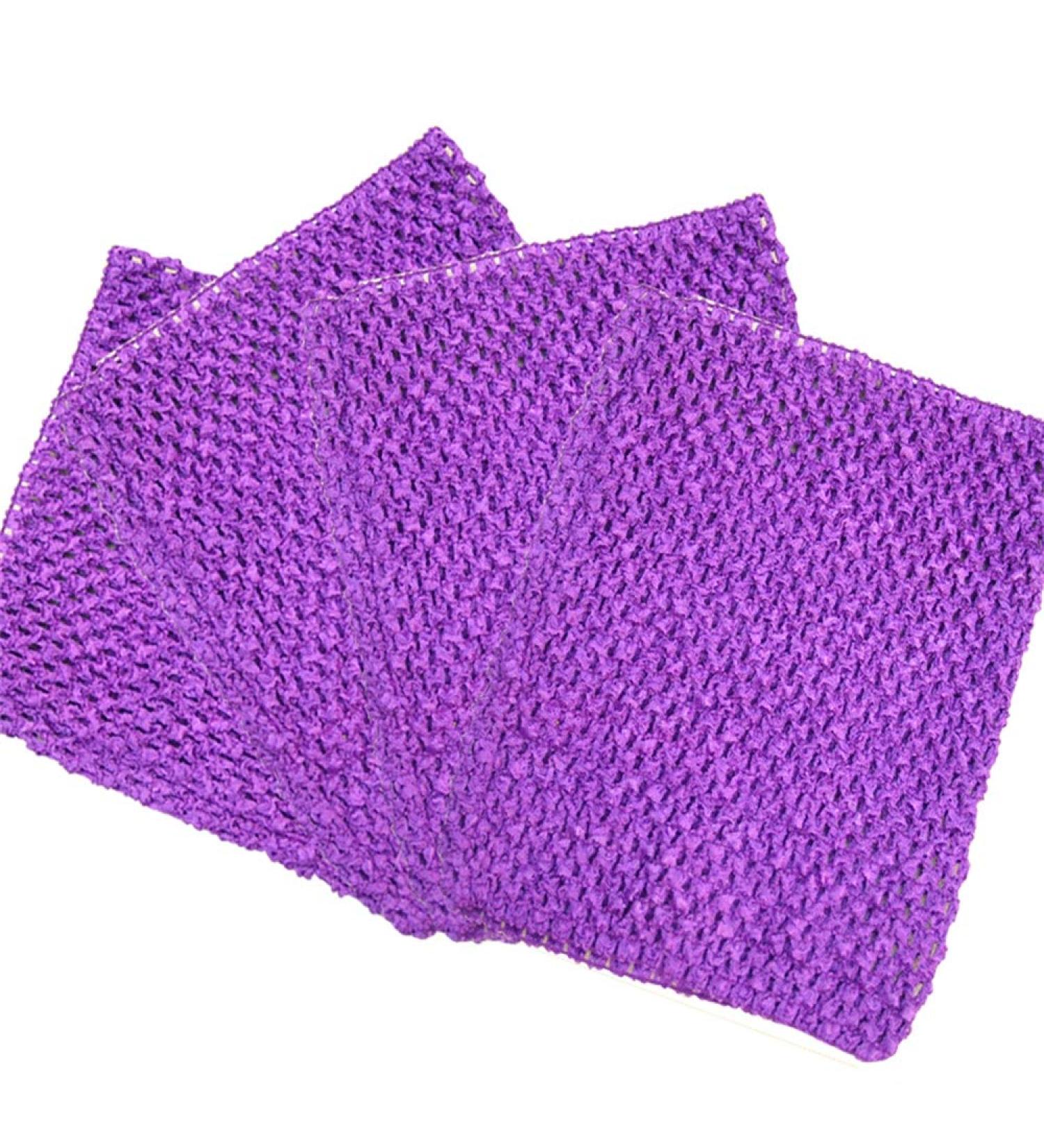 4pcs Crochet Tube Top Tutu Dress & Skirt Set for Baby Girls - Purple (18x22cm) - Buy Online on GoSupps.com