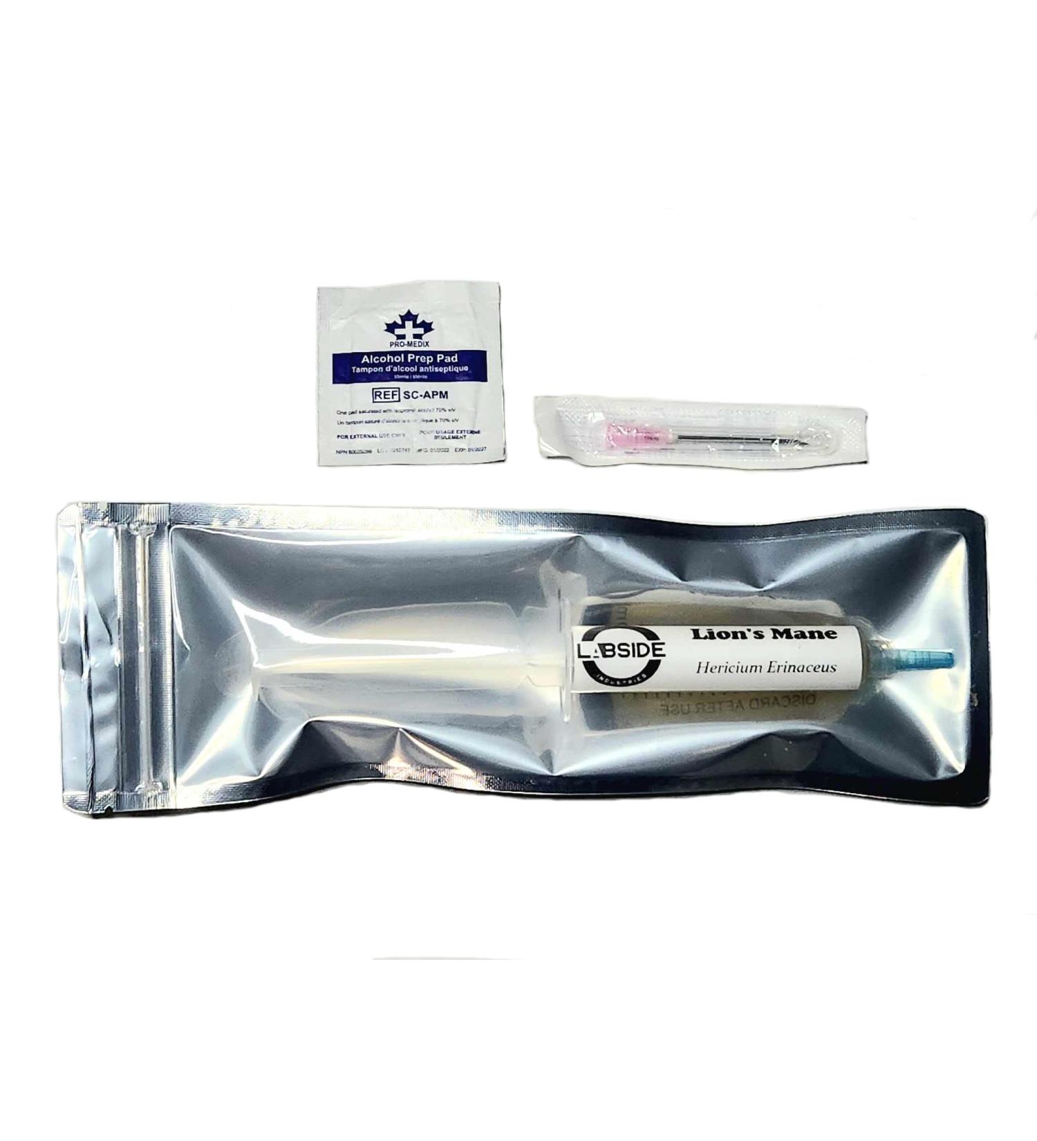 Lion's Mane | Live Liquid Mushroom Culture Syringe | Premium Commercial Grade | Gourmet/Medicinal Mushroom | Improve Memory and Depression | Contamination Free | Grow at Home | LABSIDE Industries - Buy Online on GoSupps.com