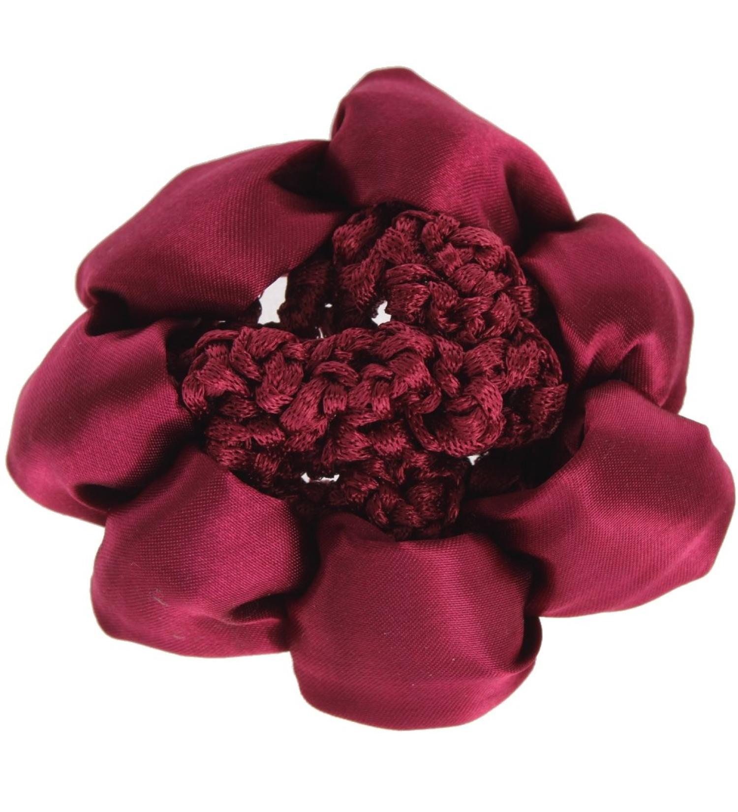 JUSTFOX Burgundy Bun Net Hair Net - Hairstyle Aid for Perfect Updos | International Shipping Available - Buy Online on GoSupps.com