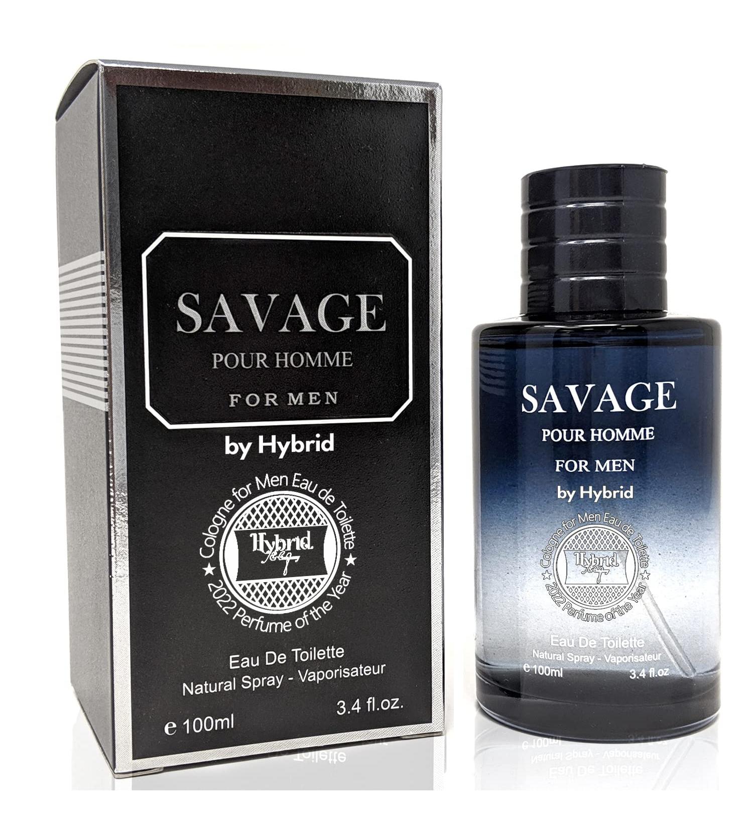 Savage Cologne for Men - Hybrid & Company Eau De Toilette, Masculine Scent 3.4 Fl Oz - Buy Online on GoSupps.com
