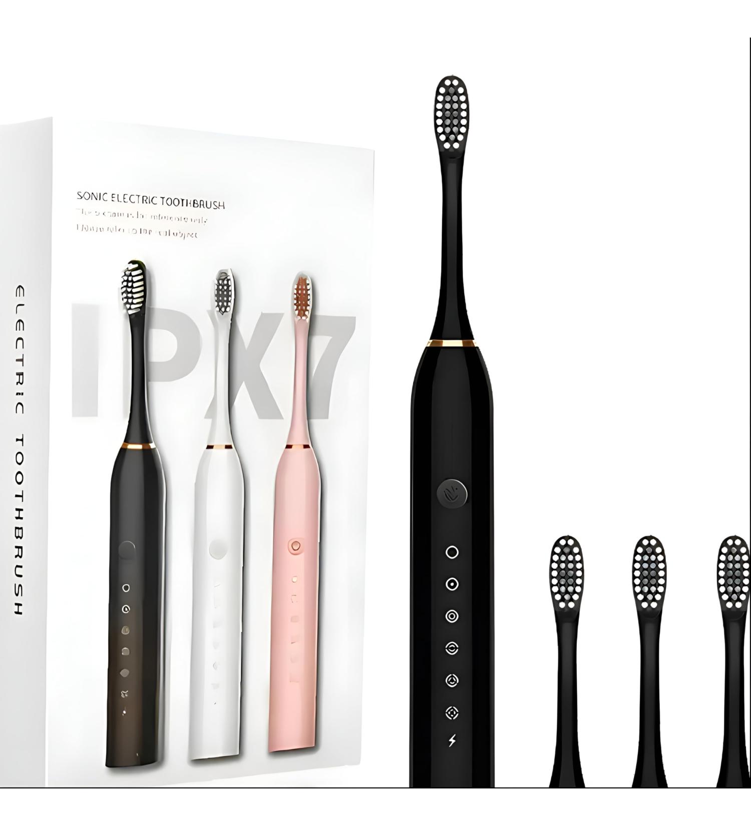 Buy Electric Toothbrush - 4 Brush Heads Rechargeable 6 Modes Fast Charging Pressure Sensor - International Shipping Available - Buy Online on GoSupps.com