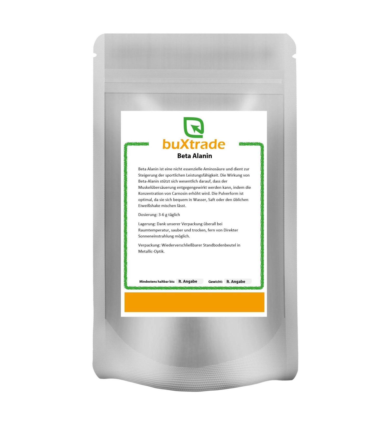 Beta Alanine Powder | Endurance | Carnosine Booster | Strength | Dietary Supplement | Various Quantities (250 g / (EUR 2.20 / 100g))