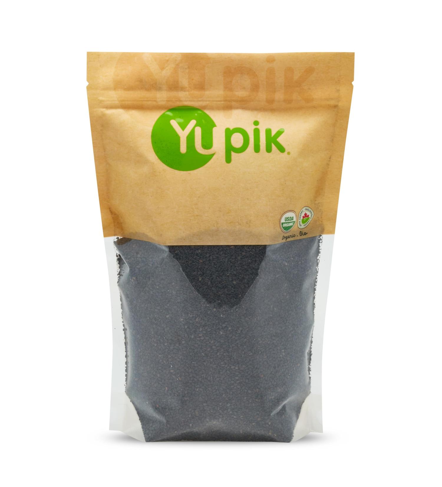 Yupik Organic Black Sesame Seeds 1 kg 6 Count Gluten-Free Non-GMO Kosher Vegan Natural Raw Seeds Unsalted Plant-Based Protein Source of Fiber Iron & Calcium for Cooking Baking & Topping 6 kg - Buy Online on GoSupps.com