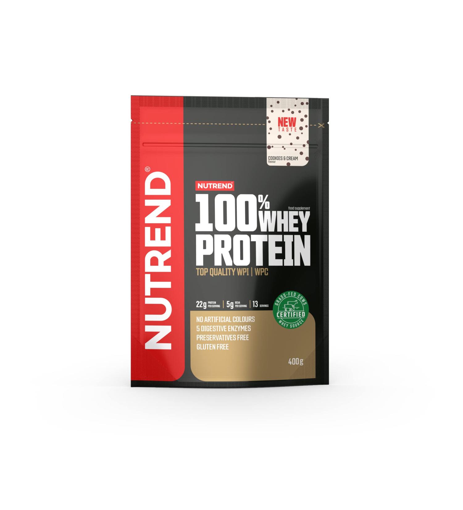 Nutrend 100% Whey Protein Powder - Muscle Building & Recovery with Glutamine & Amino Acids | 1000g Cookies & Brownies - International Shipping Available - Buy Online on GoSupps.com