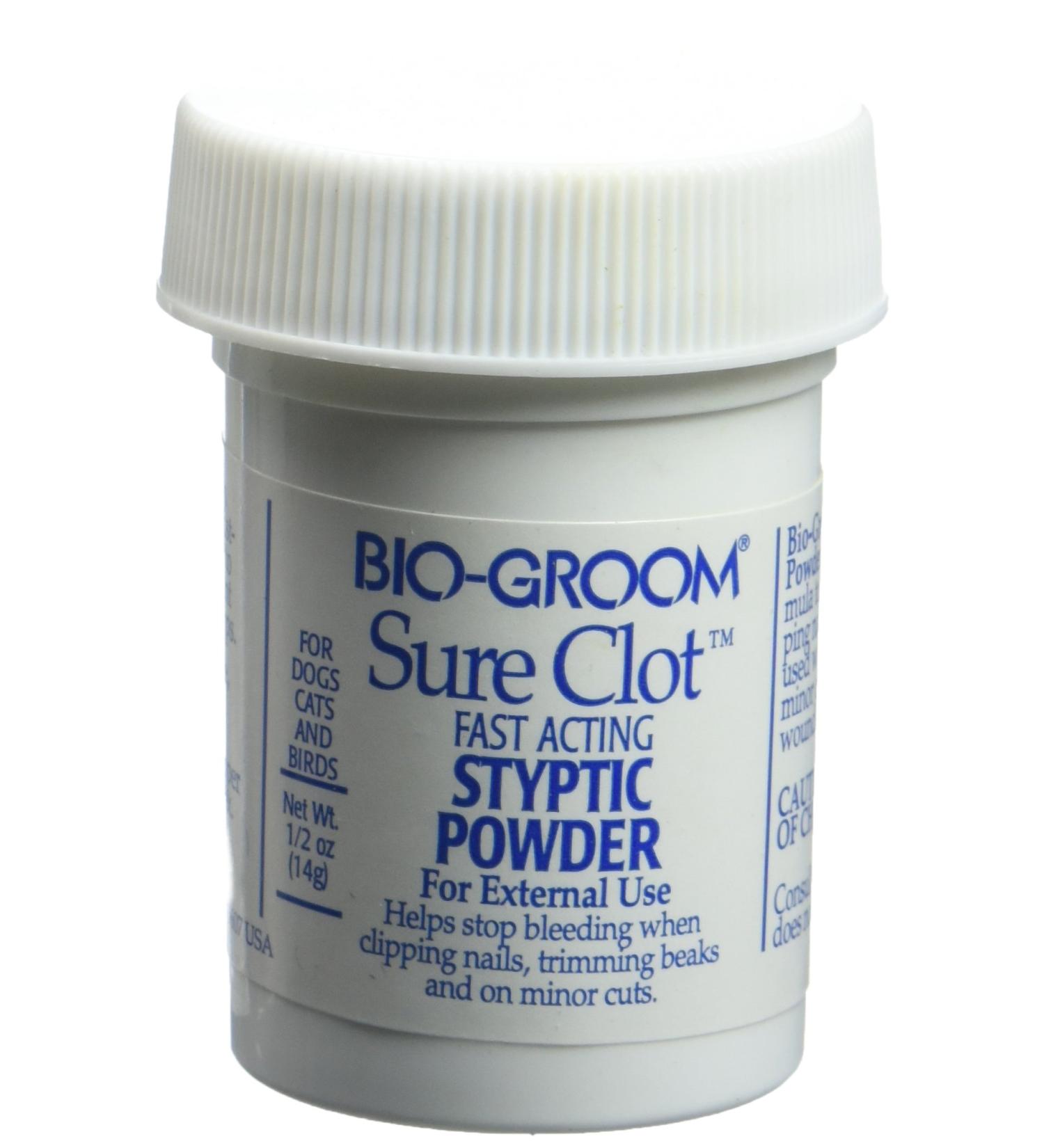 Bio-Groom Sure Clot Styptic Powder 14g - Fast-Acting Pet Wound Care Solution - Buy Online on GoSupps.com