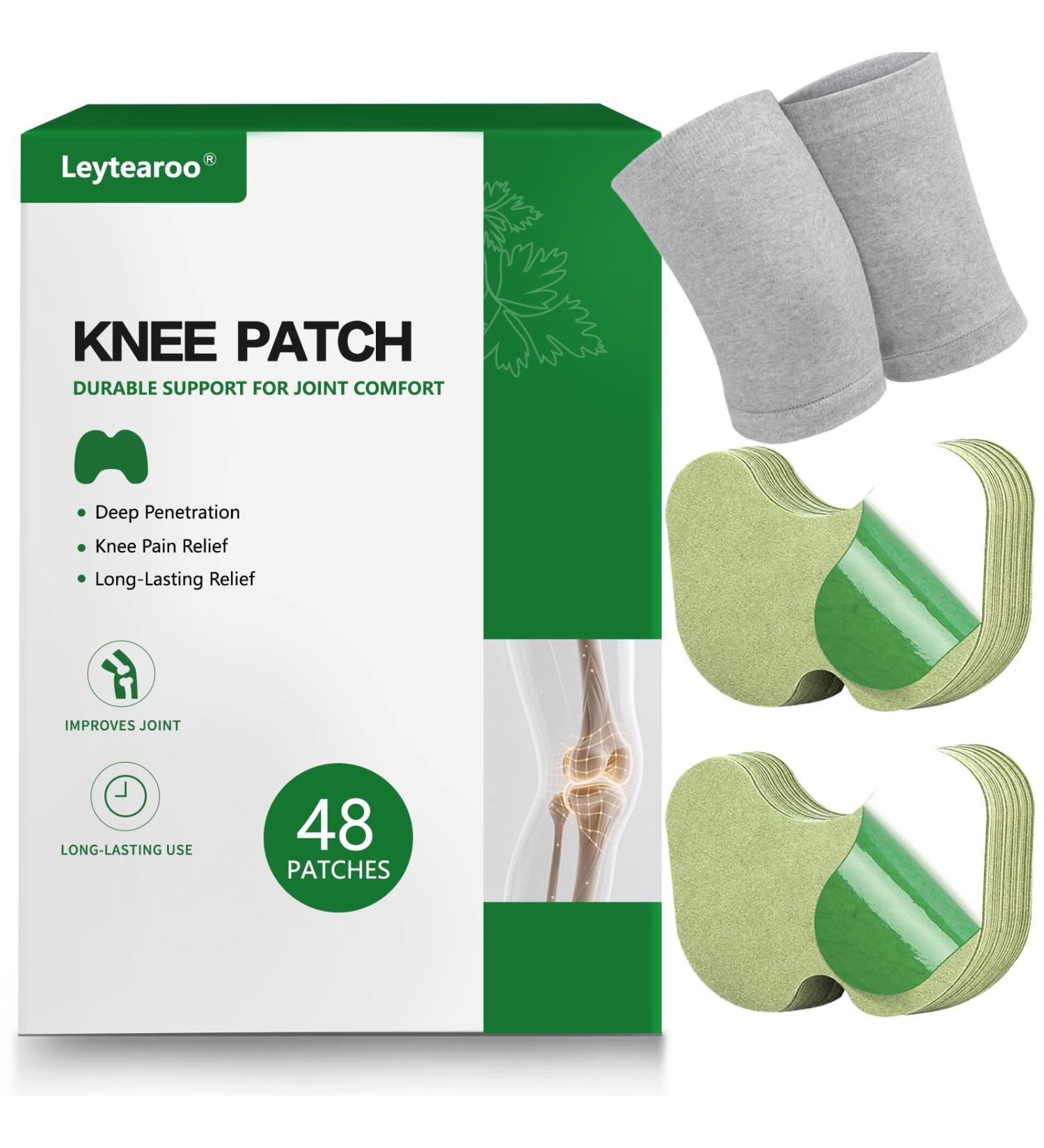 Leytearoo Knee Paches 48PCS Herbal Knee Patch Pain Relief Patches One Pair Knee Sleeves Long Lasting Relief of Joint - Buy Online on GoSupps.com