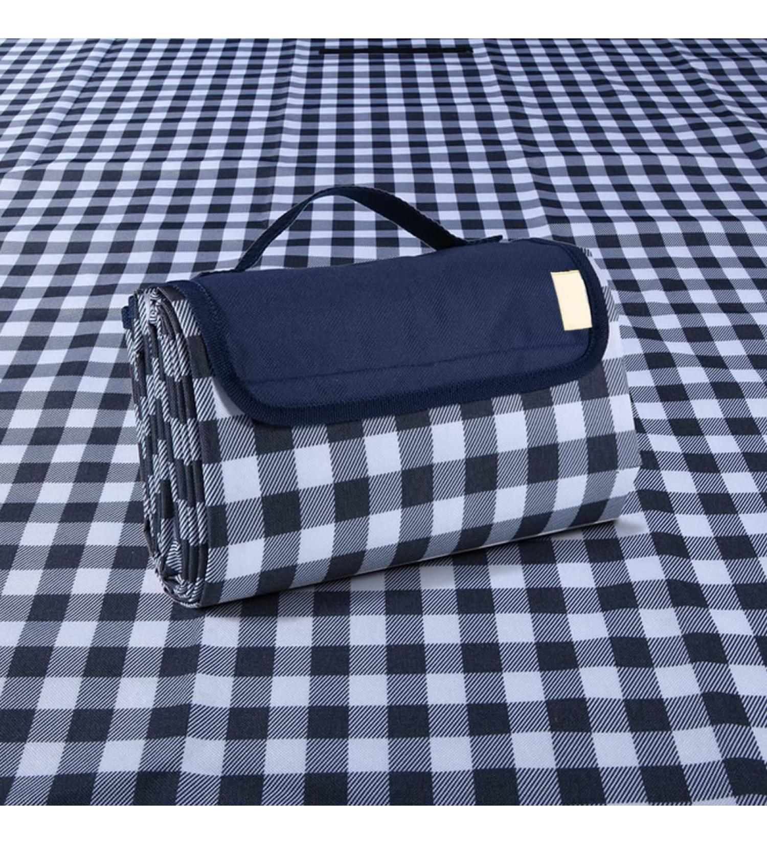 K Y KANGYUN Extra Large Outdoor Picnic Blanket - Waterproof Beach Mat 80x60 inch Dark Blue - Buy Online on GoSupps.com