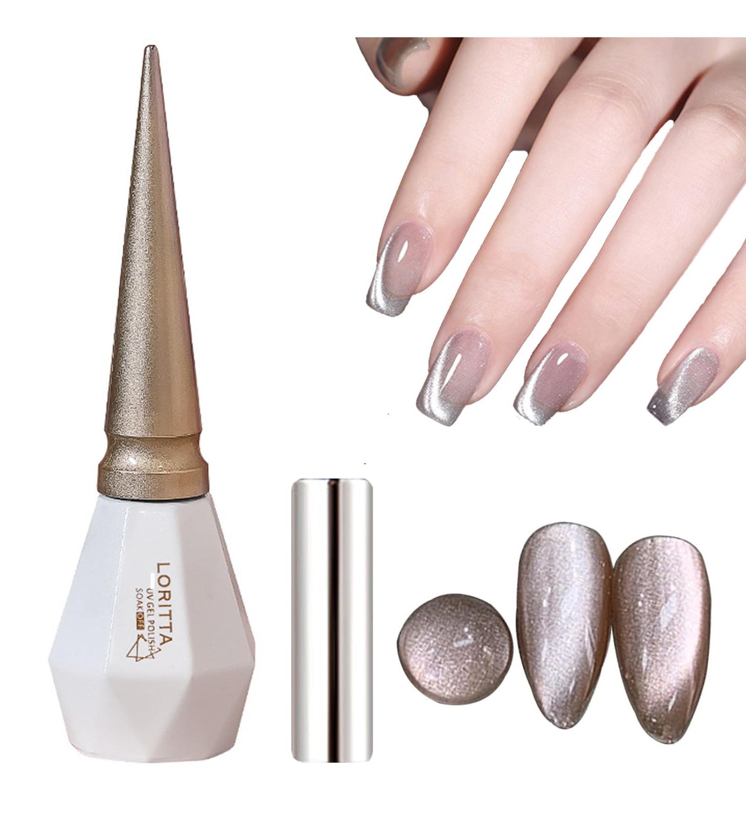 Rolita Gel Polish Cat Eye Gel Nail Polish Rolita Nail Polish Crystal Cat Eye Gel Polish with Magnet (Y-24) - Buy Online on GoSupps.com