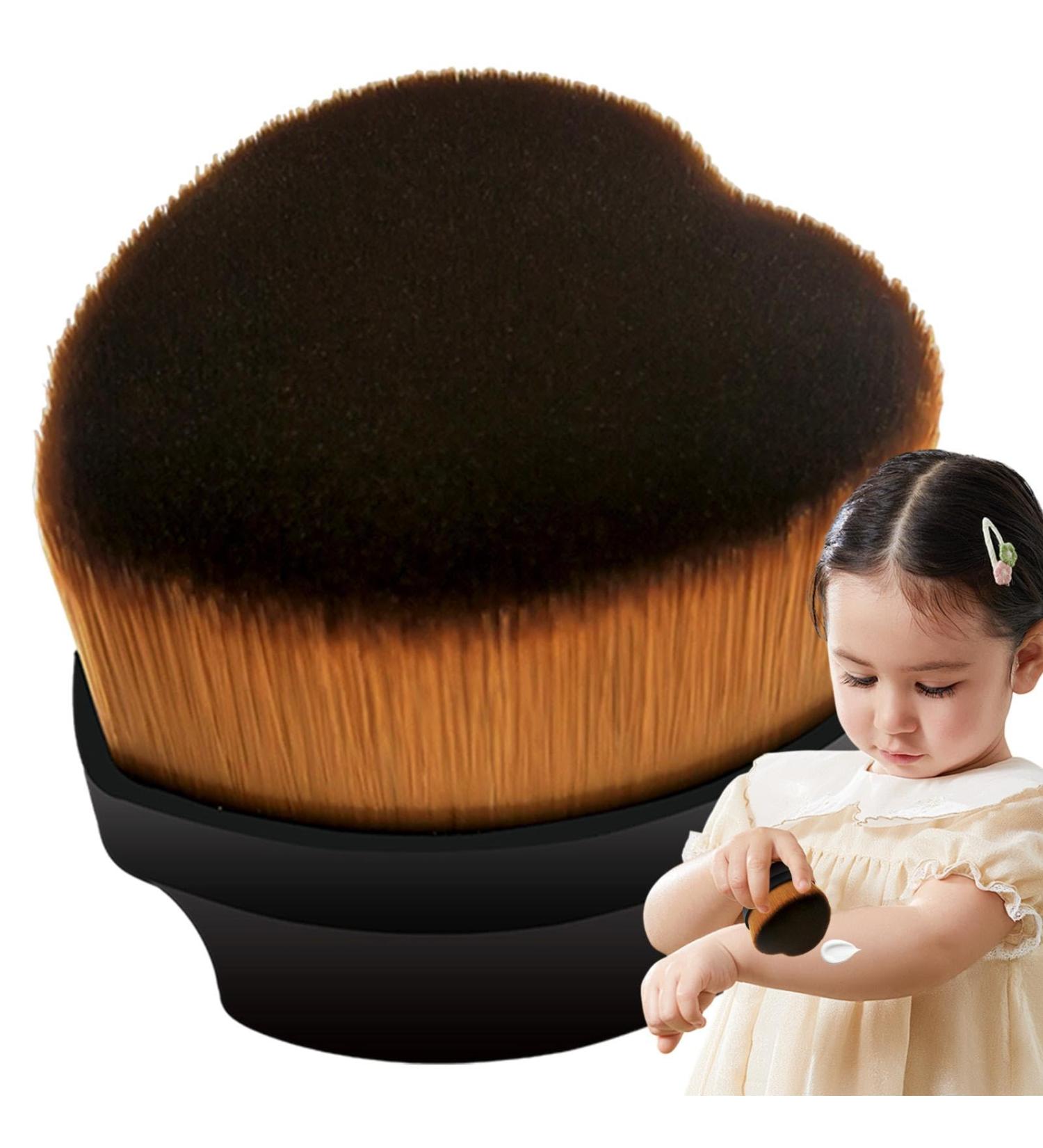 Streysisl Brush for Mixing Liquid Foundation Cosmetic Applicator Brush - Concealer Brush Heart Shaped Powder Makeup Tools Travel Size Cosmetic Applicator for Kids and Adults Black - Buy Online on GoSupps.com