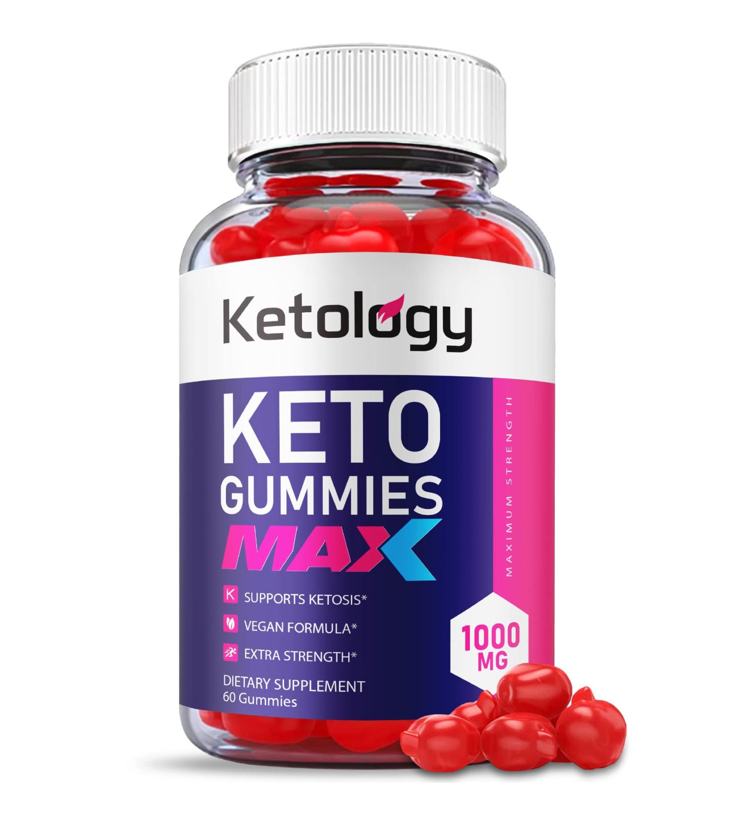 Ketology Max Strength Vegan Keto Gummies with ACV, Vitamin B12, and Beet Root - 60 Gummies - Buy Online on GoSupps.com