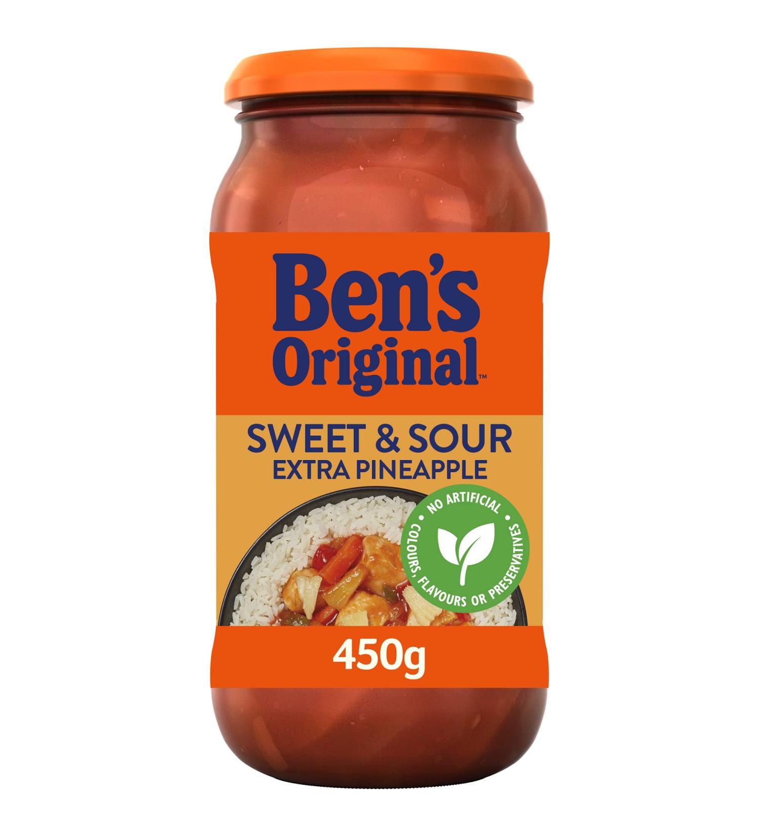 Ben's Original Sweet and Sour Sauce with Extra Pineapple 450g - Pack of 1 | Sweet & Sour Sauce - Buy Online on GoSupps.com