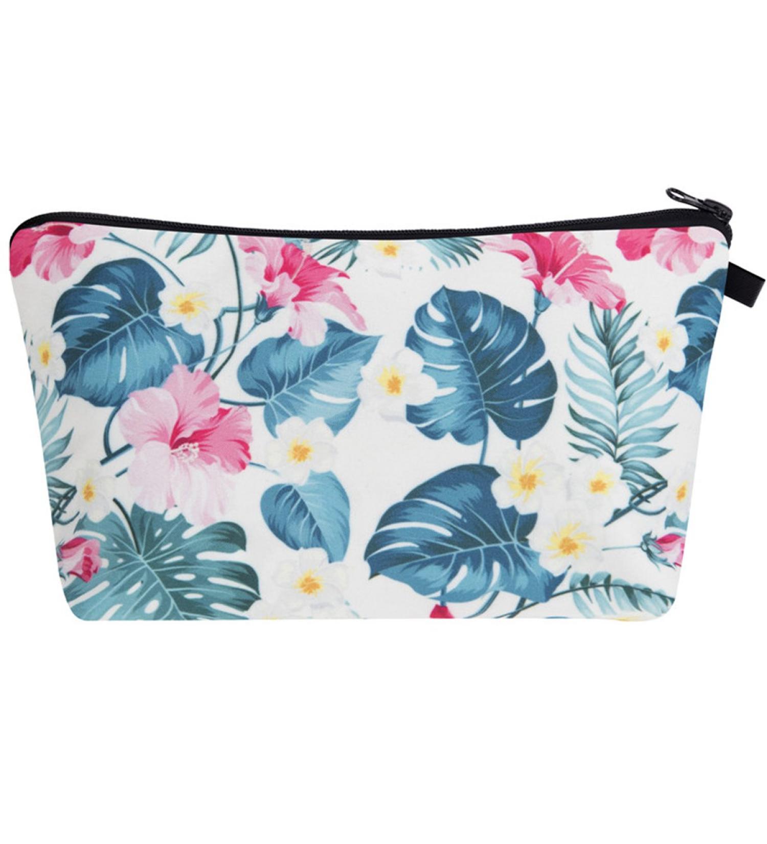 PREMYO Small Cosmetic Bag for Handbag | Stylish Makeup & Pencil Case for Girls | Floral Design Makeup Organizer - Buy Online on GoSupps.com