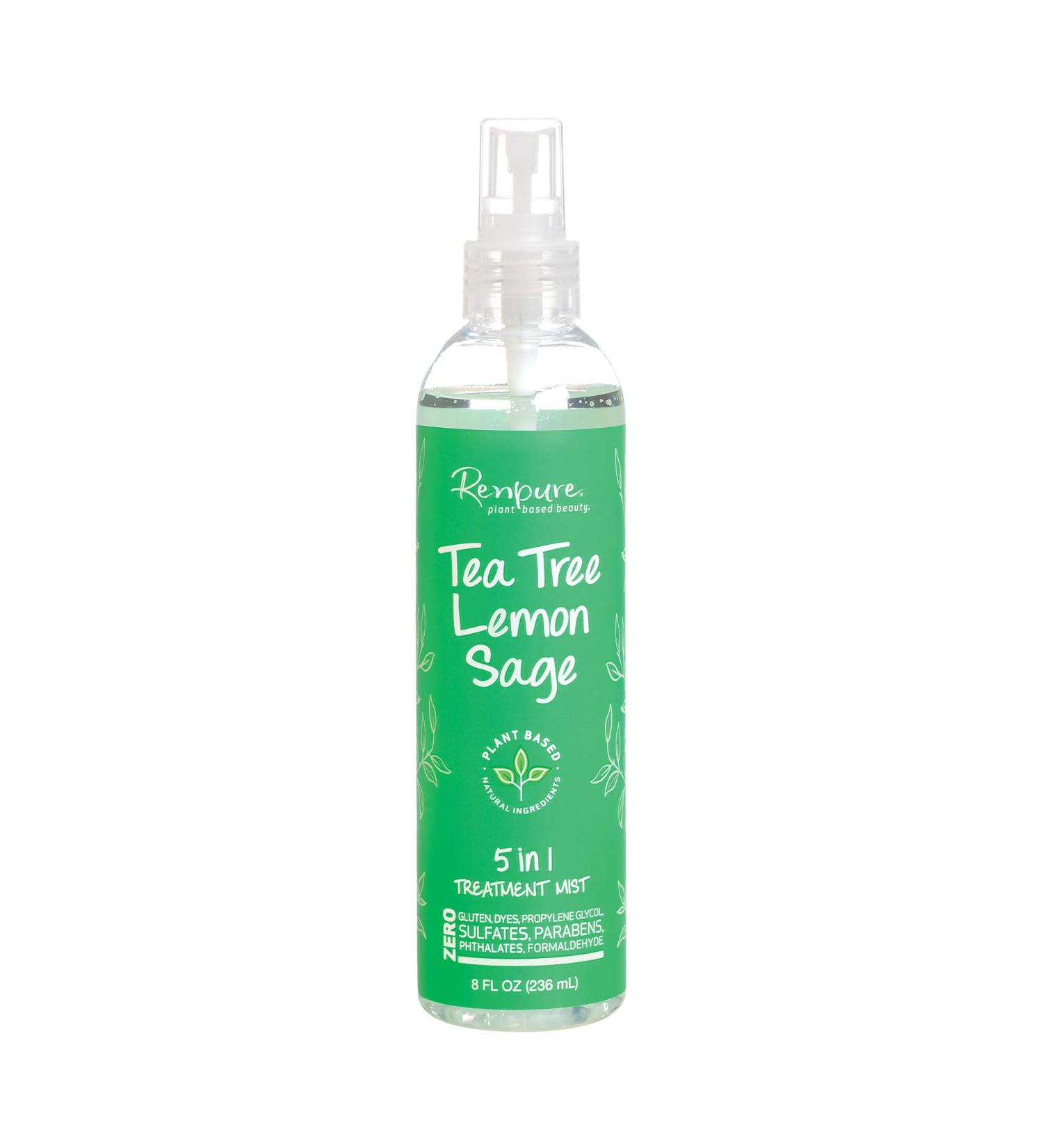 RENPURE Plant Based Beauty Sage 5-in-1 Leave-In Treatment Mist - Lemon & Tea Tree, 8 Fl Oz - Buy Online on GoSupps.com