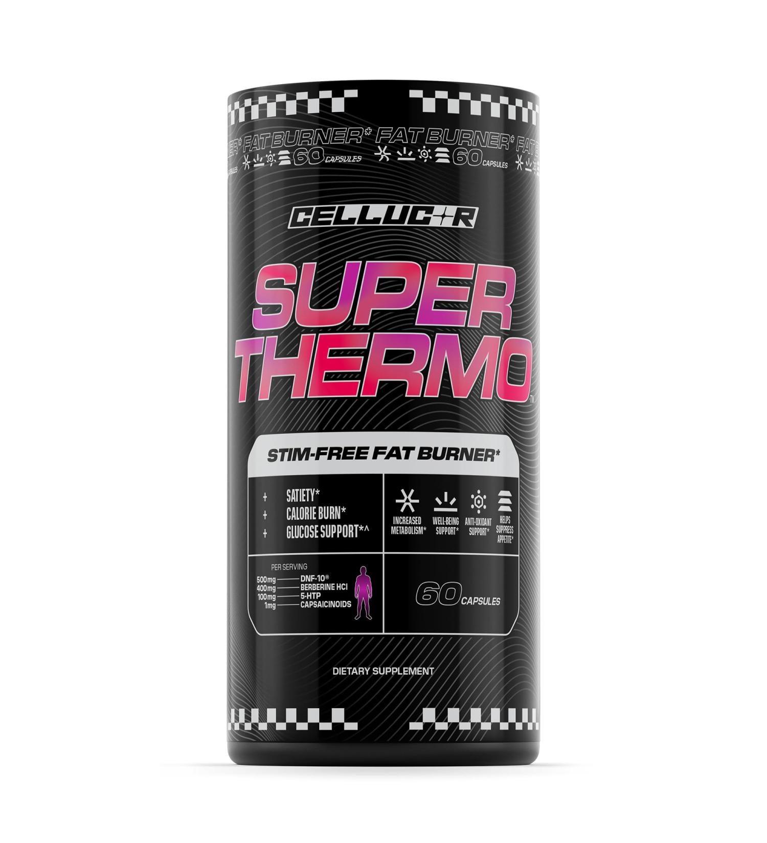 Cellucor Super Thermo Stim-Free Fat Burner | Thermogenic Appetite and Glucose Support | 60 Capsules - Buy Online on GoSupps.com