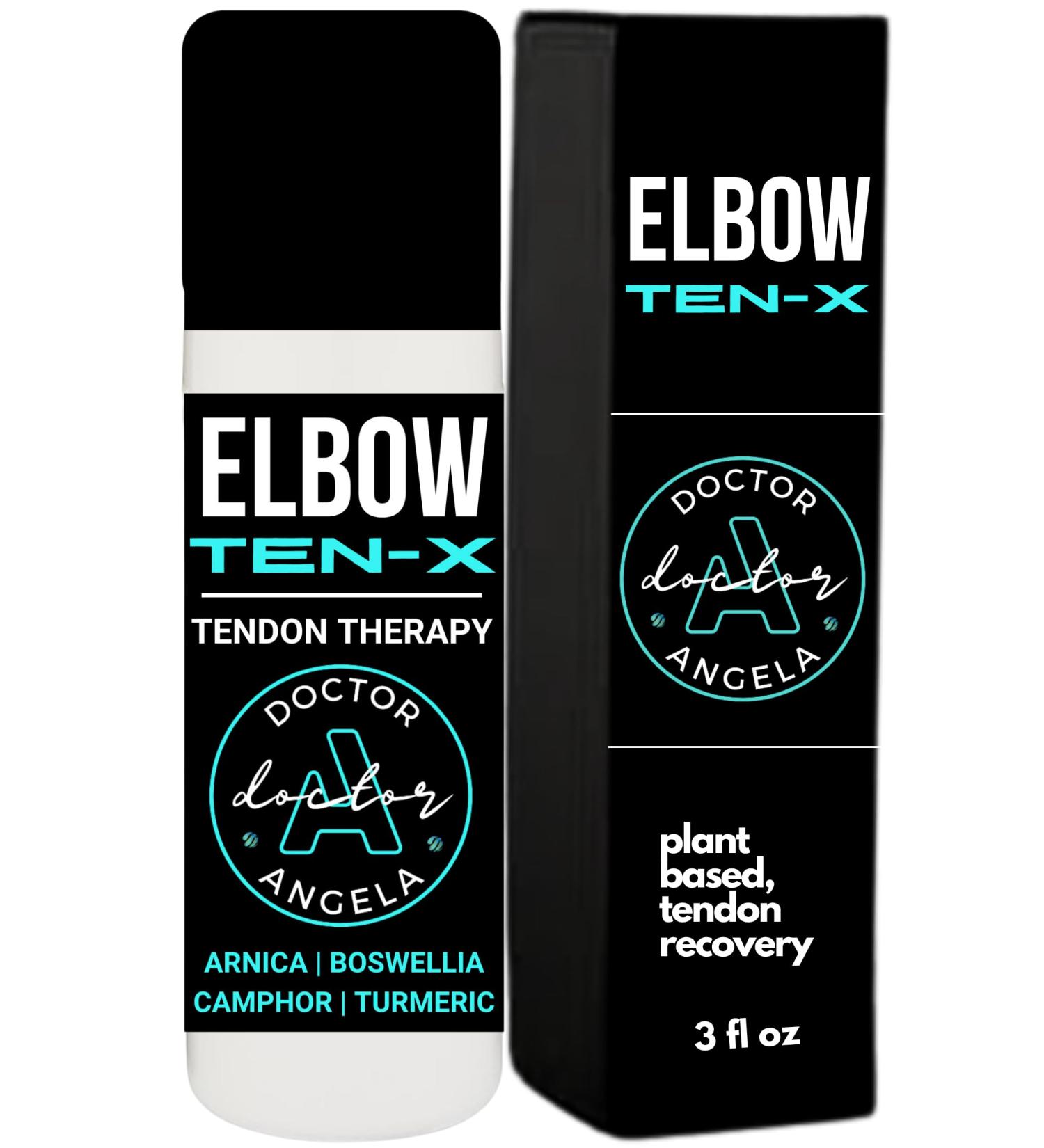 Dr. A s Elbow Ten-X Relief Cream | Natural Tennis & Golfer s Elbow Tendonitis Cooling Gel | Plant Based Ingredients & Essential Oils Arnica Turmeric Boswellia Camphor | 3oz Roll-On - Buy Online on GoSupps.com