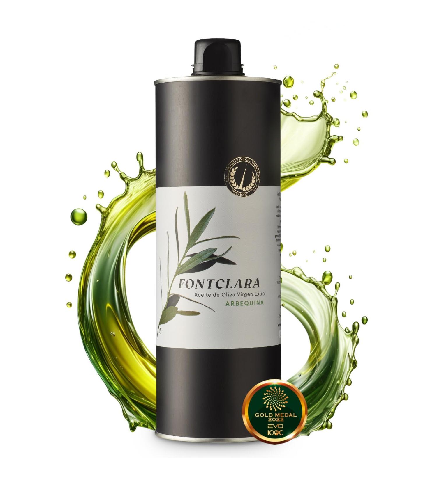 Fontclara | Extra Virgin Olive Oil Arbequina Variety 1L | Premium Gourmet Oil | Cold Pressed & Hand Harvested | Fruity Flavor | Suitable for Frying Baking & Cooking | 1L x 1 - Buy Online on GoSupps.com