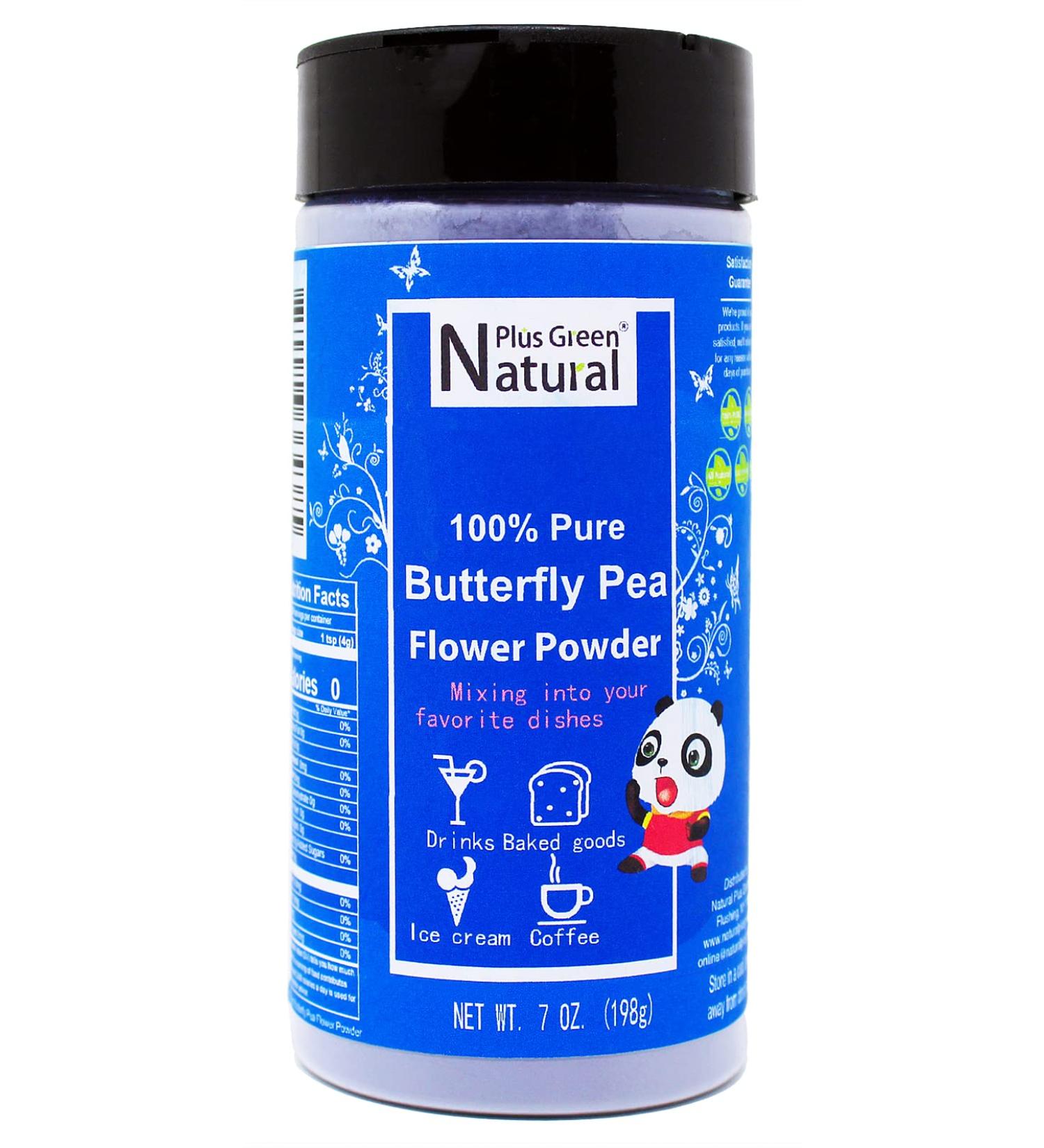 Organic Blue Butterfly Pea Flower Powder 7 oz - Natural Non-GMO Food Coloring with Antioxidants - Gluten-Free & Vegan - 7 Ounce Pack - Buy Online on GoSupps.com