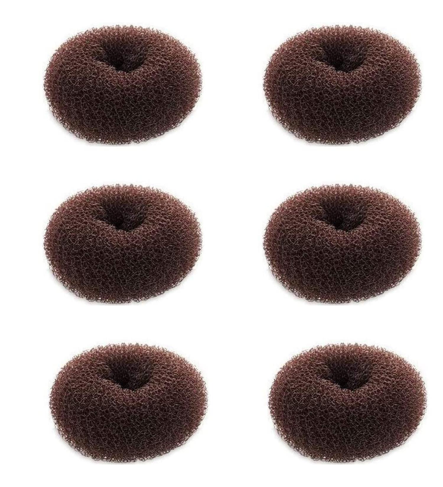 Sunnysam Extra Small Hair Knot Shaper for Kids - 6 Pack Mini Hair Donut Socks for Girls Perfect for Short & Thin Hair (6.1 cm Dark Brown) - Buy Online on GoSupps.com
