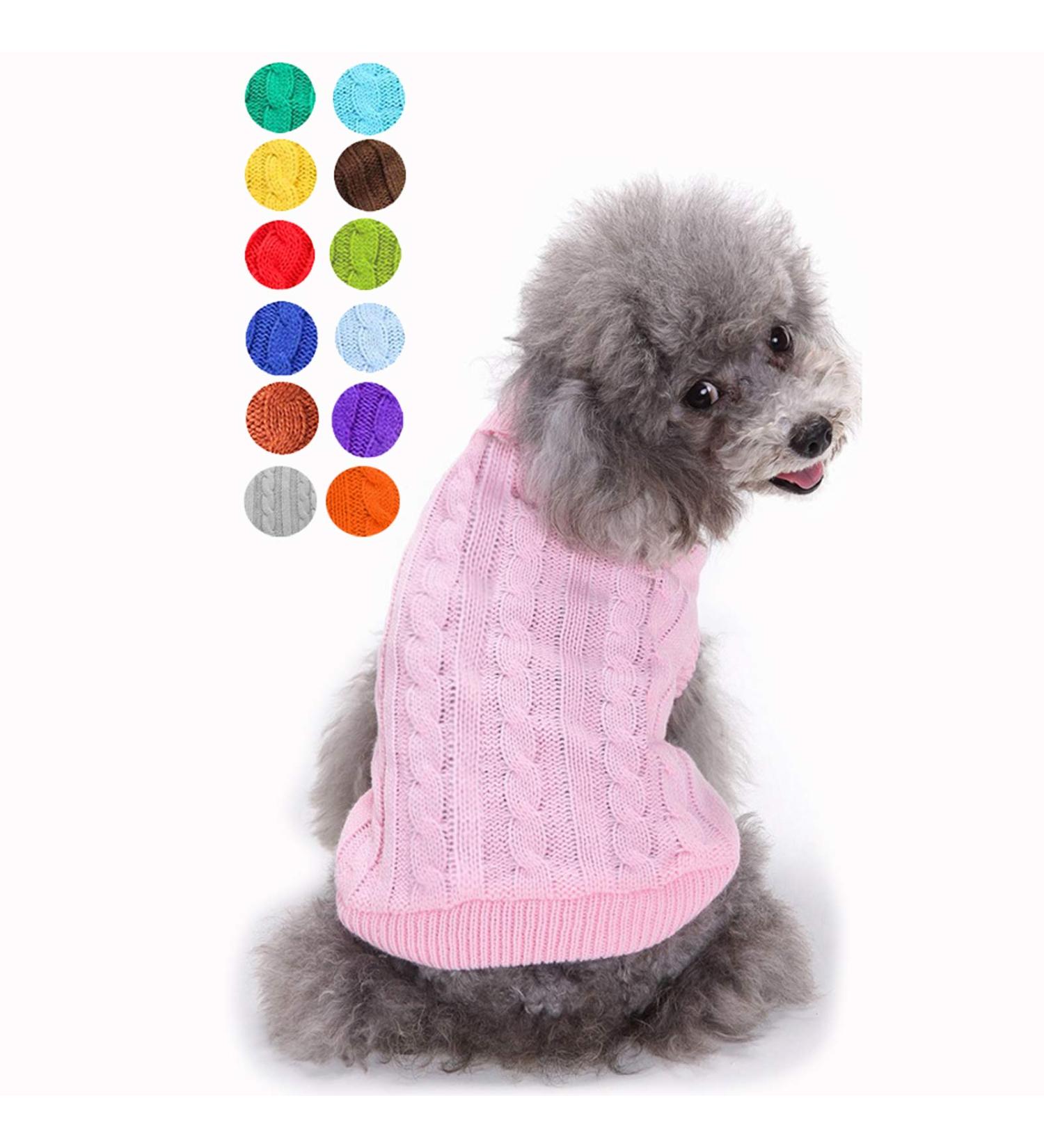Warm Small Dog & Cat Sweater - Cozy Pet Sweatshirt | Perfect for Small Dogs & Kittens - Rosa L - Buy Online on GoSupps.com