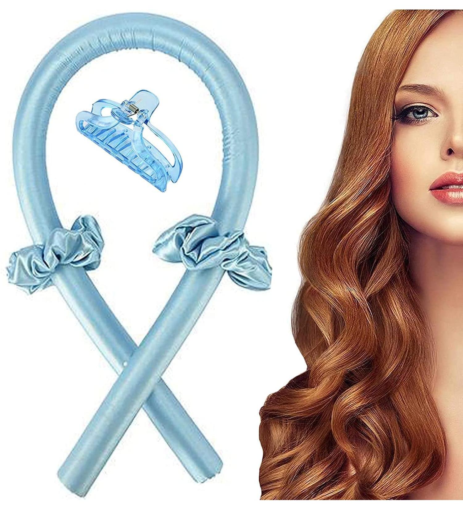 Heatless Curlers Headband Heatless Curls No Heat Wave Hair Curlers Styling Tools for Long Medium Hair Hair Curlers Make Hair Soft And Shiny(Blue) - Buy Online on GoSupps.com