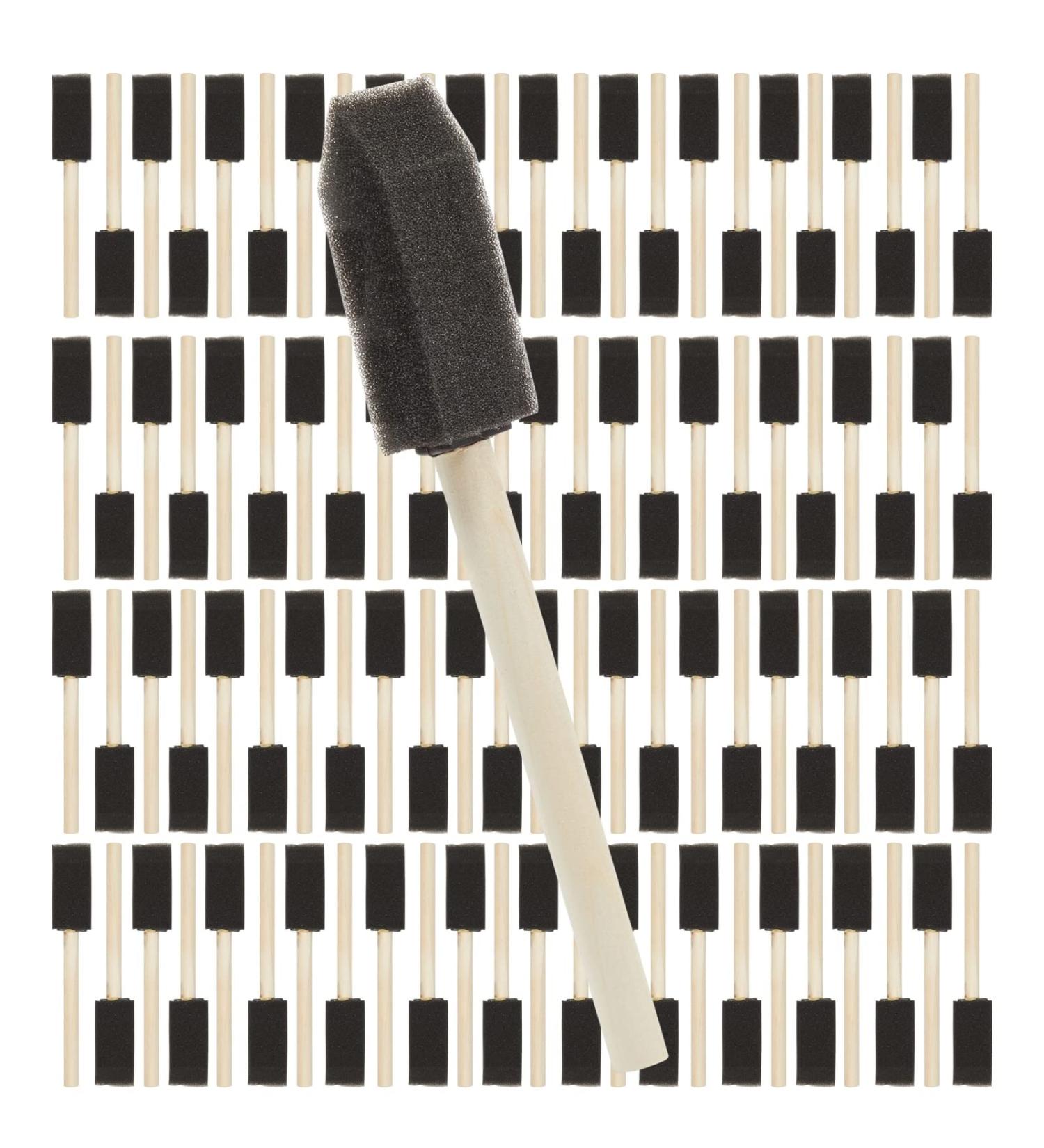 120 Pack 1 Inch Foam Brush Sponge Paint Brushes for Acrylic Painting - Arts and Crafts Supplies - Buy Online on GoSupps.com