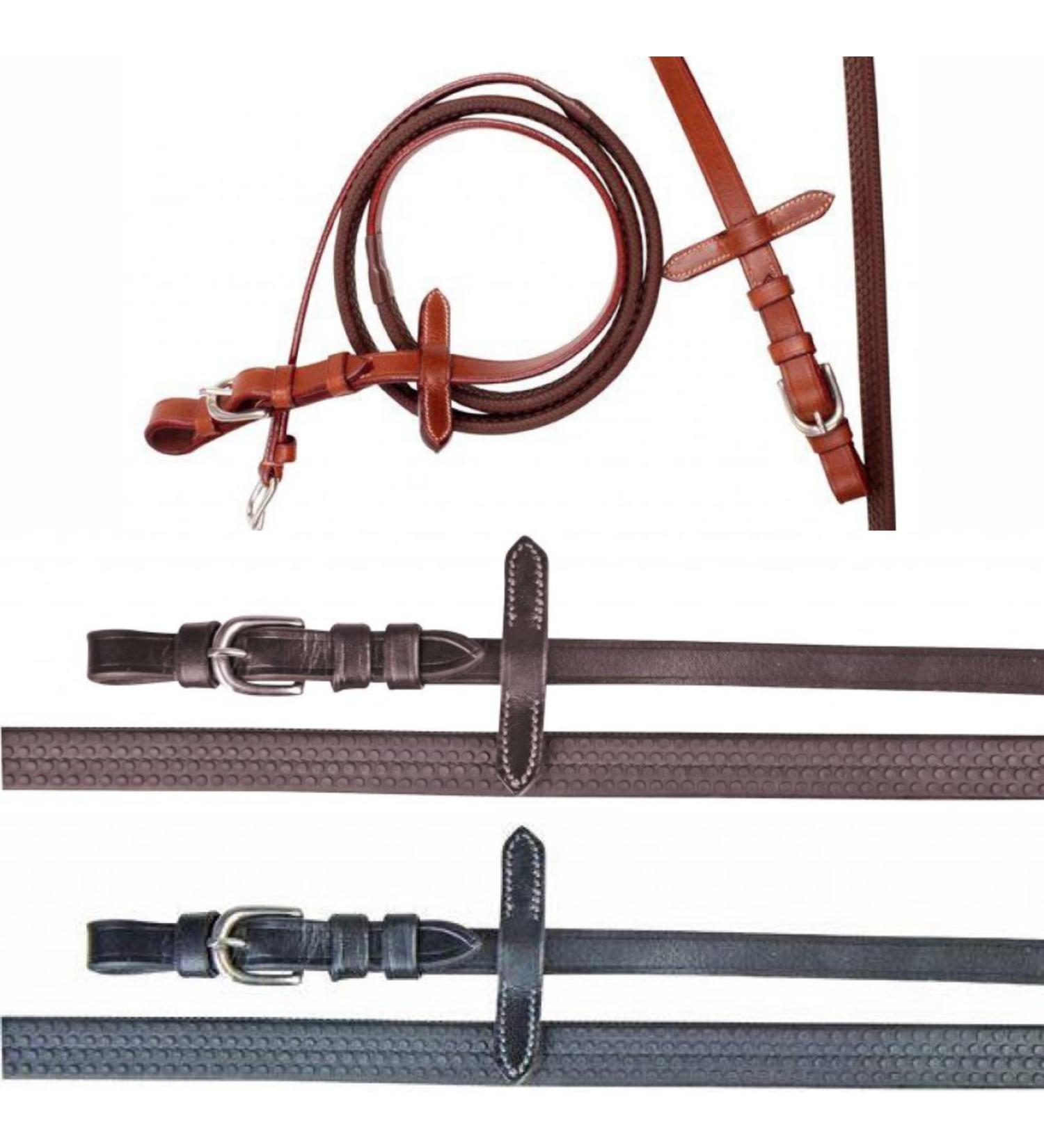 Buy HKM Rein with Rubber Cover Black L - Durable Horse Riding Equipment for International Shipping - Buy Online on GoSupps.com