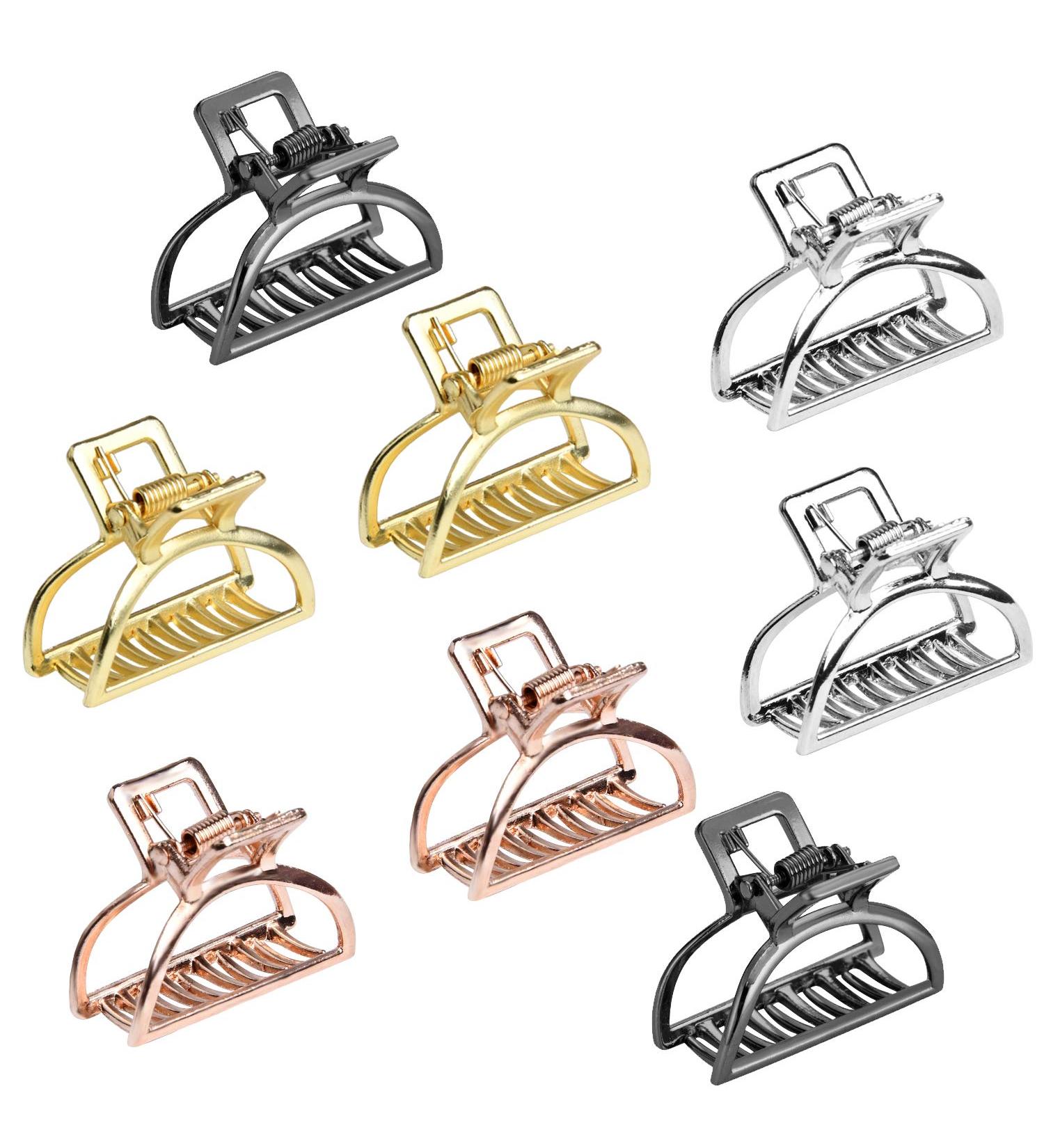 Akamino Metal Hair Claw Clips - 8 Pack Hair Accessories for Women - Small Hair Pins for Half Bun Hairstyles - Ideal for Thick Hair - Buy Online on GoSupps.com