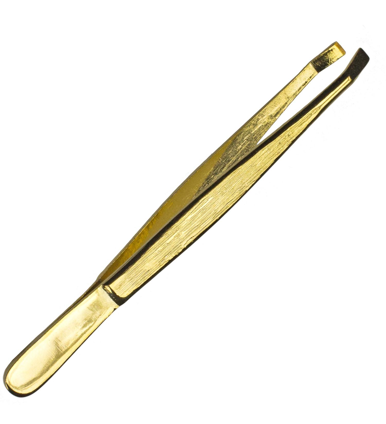 May Fine Gold-Plated Tweezers for Perfect Eyebrow Plucking | Premium Quality from Solingen - International Shipping Available - Buy Online on GoSupps.com