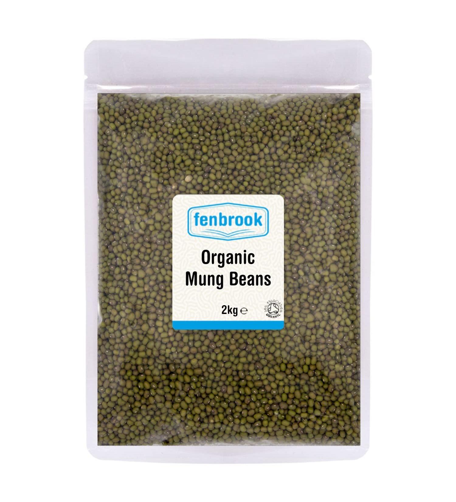 Organic Mung Beans 2kg | Certified Organic by Fenbrook Organic - Buy Online on GoSupps.com