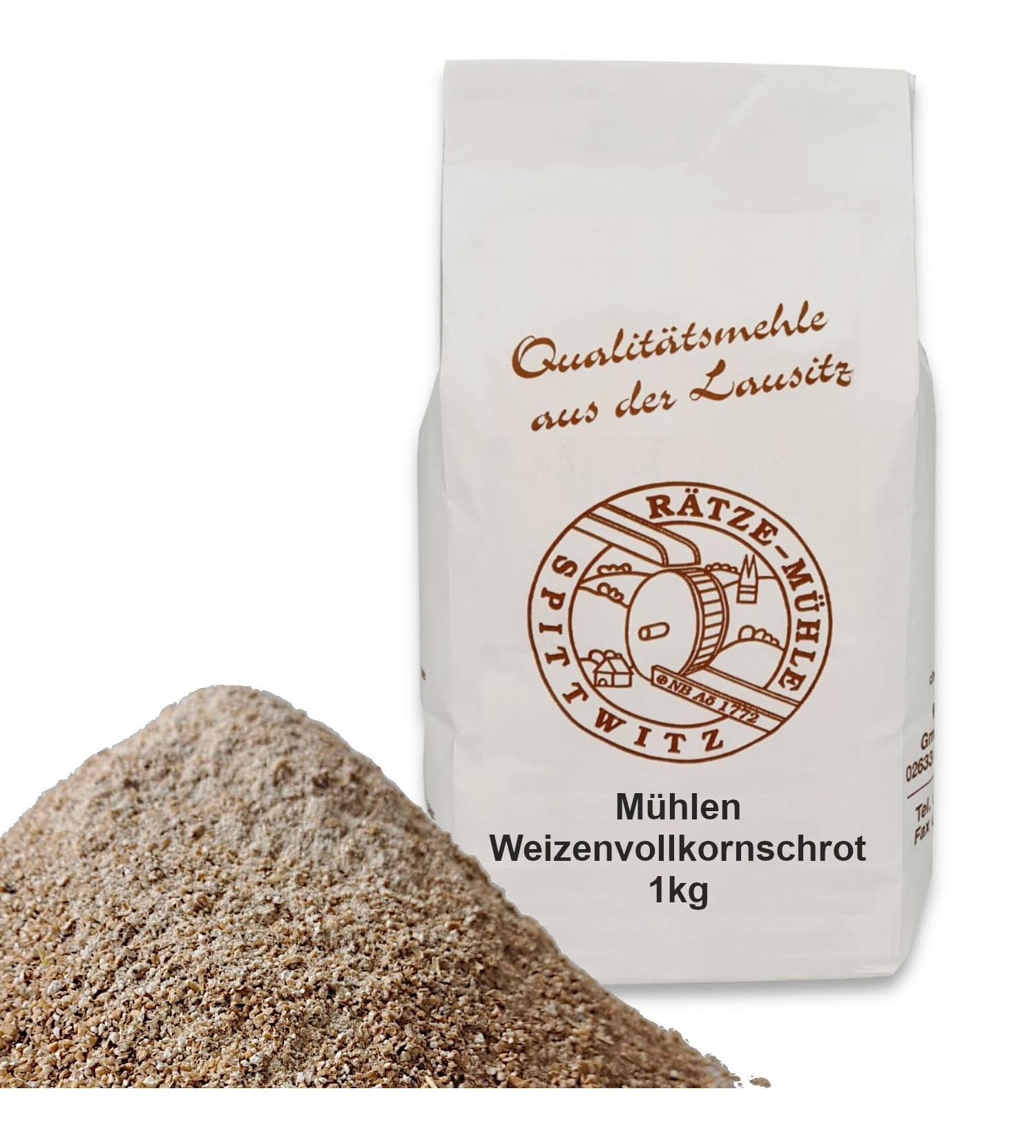 Mills Whole Wheat Meal Medium 1000g - Fresh & Natural from R tze Mill | 100% Regional Wheat Meal 1kg - Buy Online on GoSupps.com