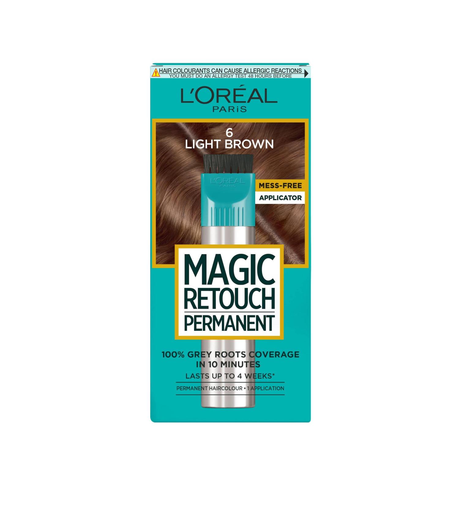 L'Oreal Paris Magic Retouch Root Concealer Light Brown 6 - 95g | Grey Hair Dye (1 Pack) - Buy Online on GoSupps.com