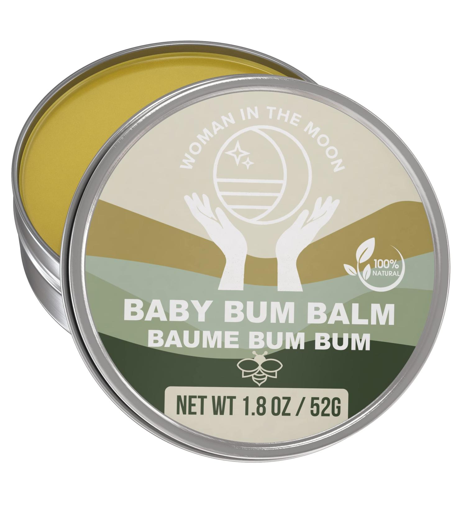 Organic Baby Bum Balm | Woman In The Moon - Natural Skin Care for Sensitive Little Bums | Moisturizing Balm for Healthy Skin - Buy Online on GoSupps.com